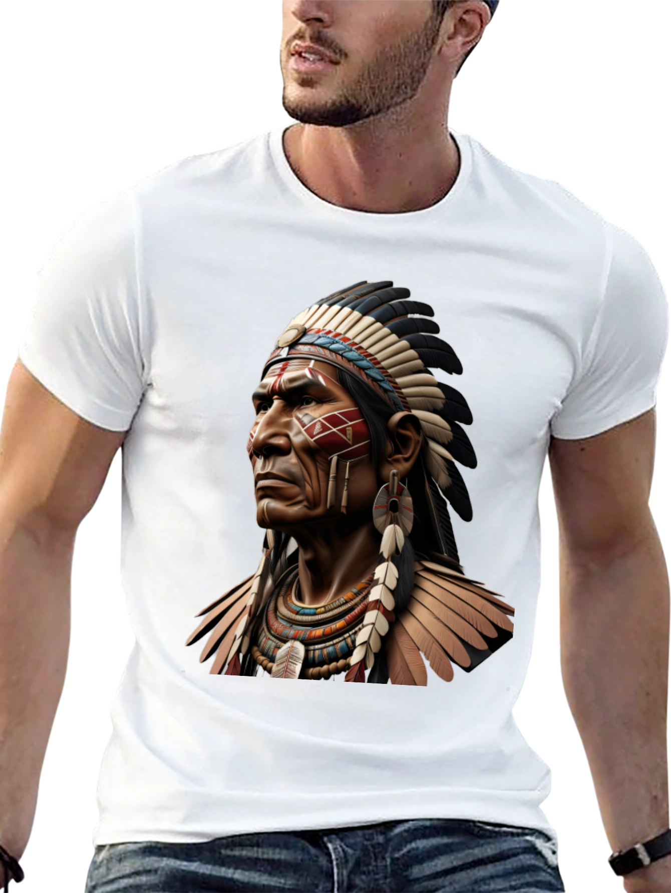 Native American Chief Graphic Tee