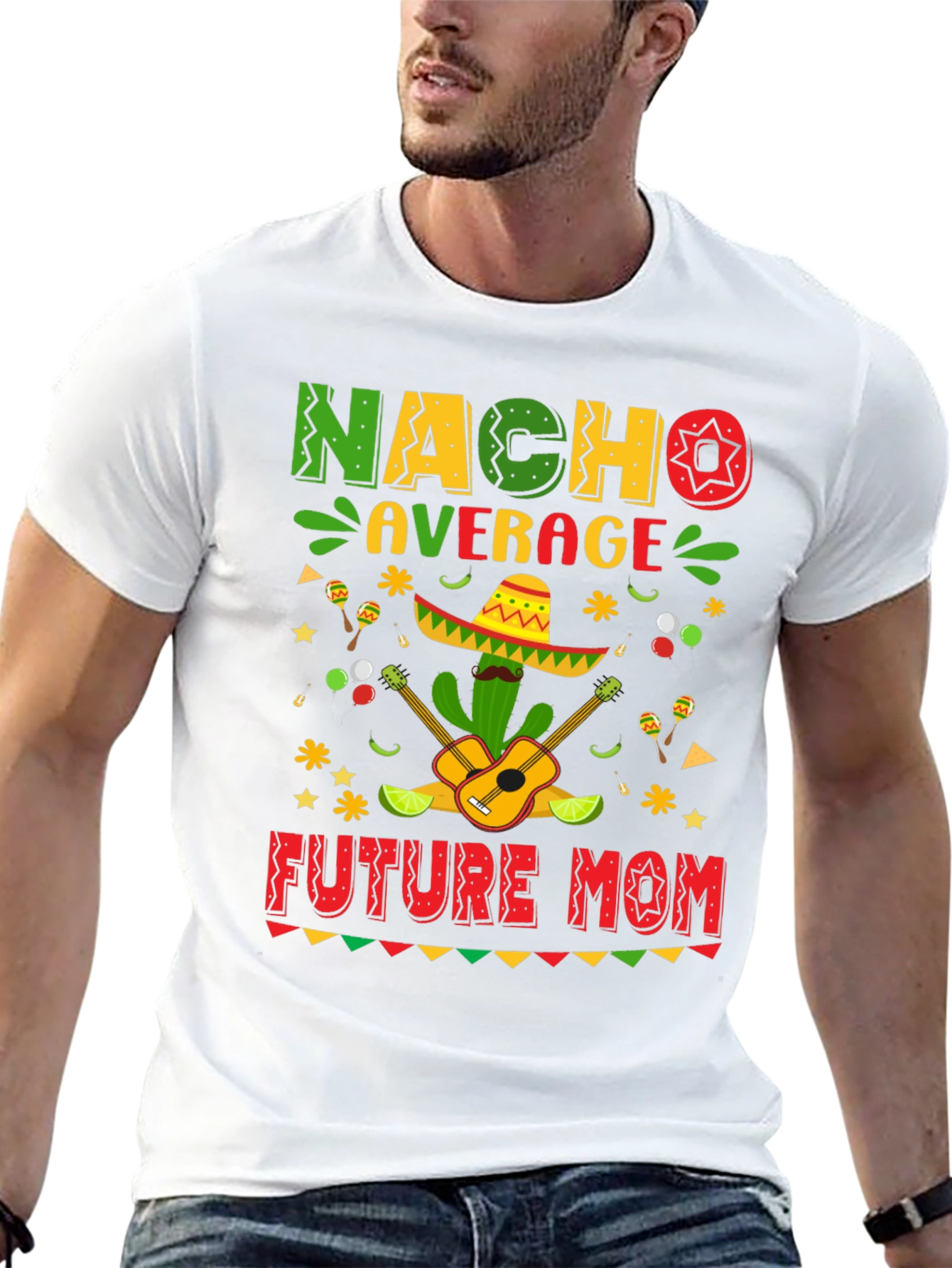 Nacho Average Future Mom T-Shirt - Black