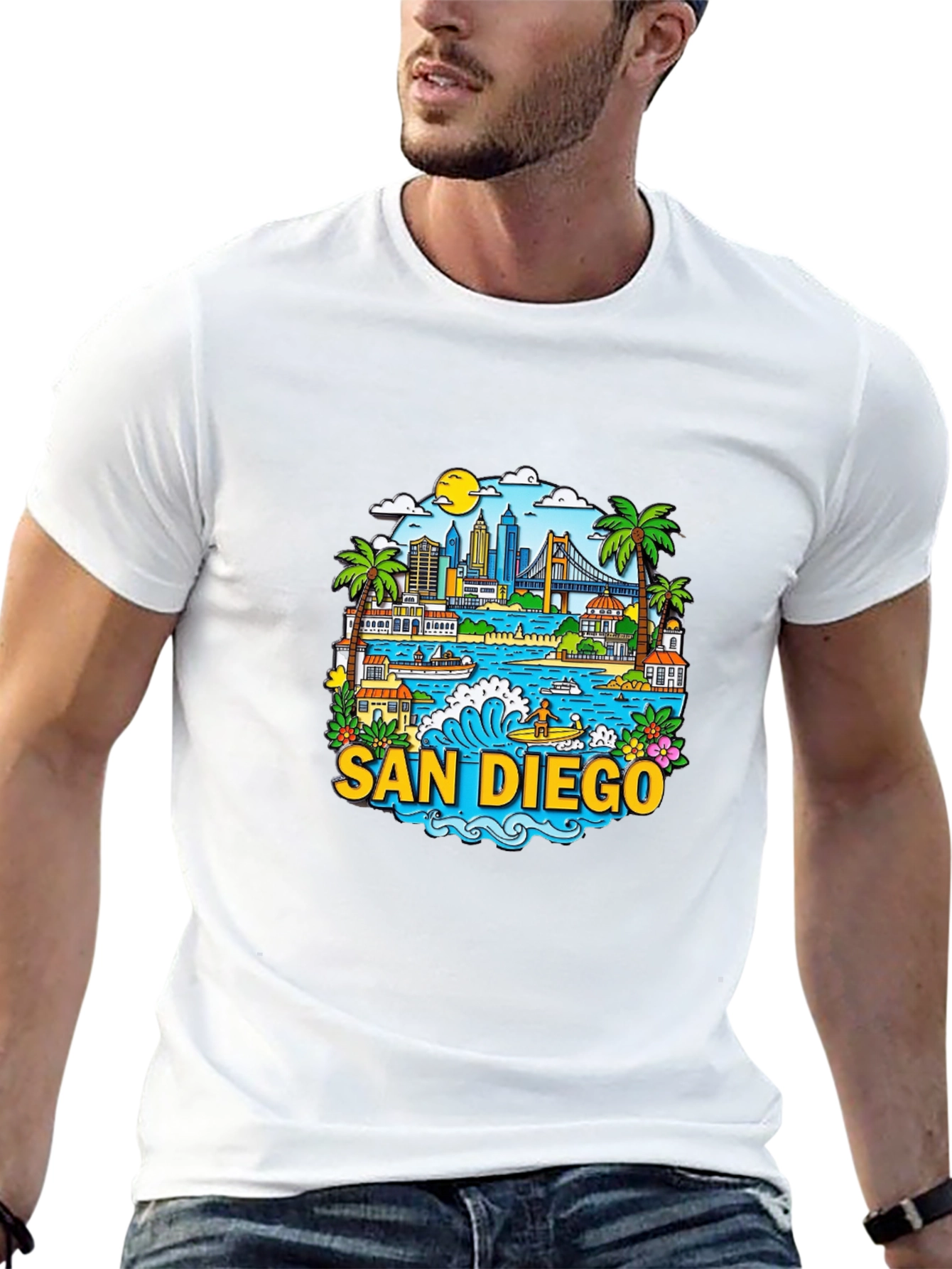 San Diego Graphic T-Shirt - Cityscape Tee