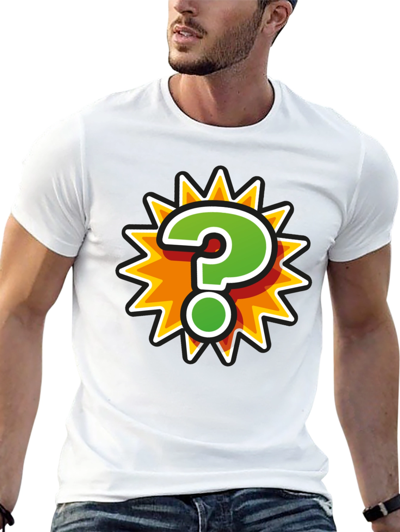 Question Mark Burst Graphic Tee