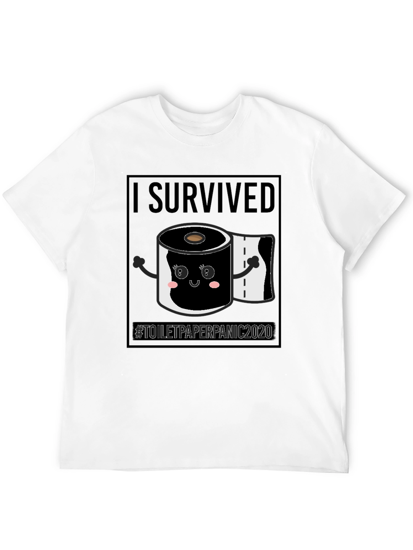 I Survived Toilet Paper Panic 2020 Black T-Shirt