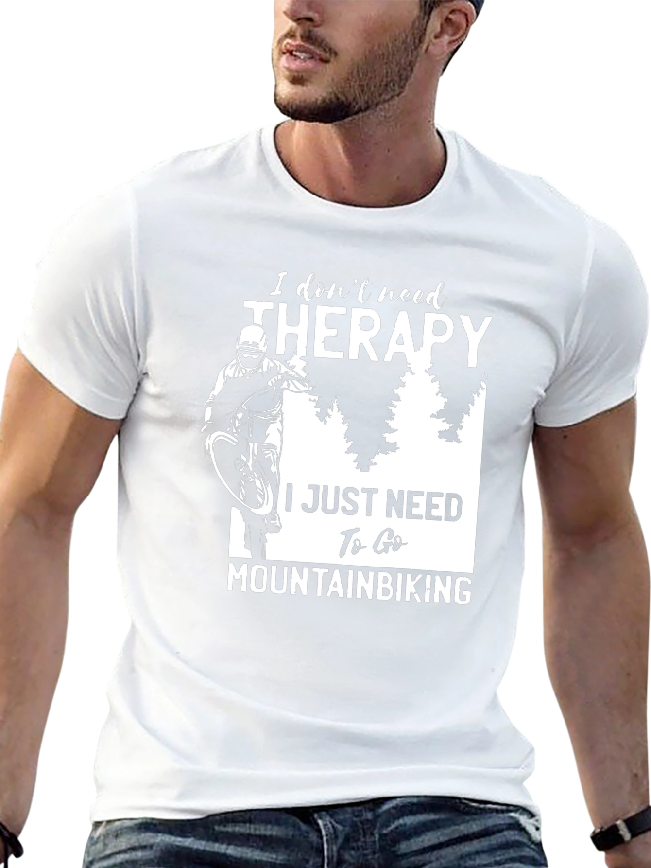 Mountain Biking Therapy Graphic Tee