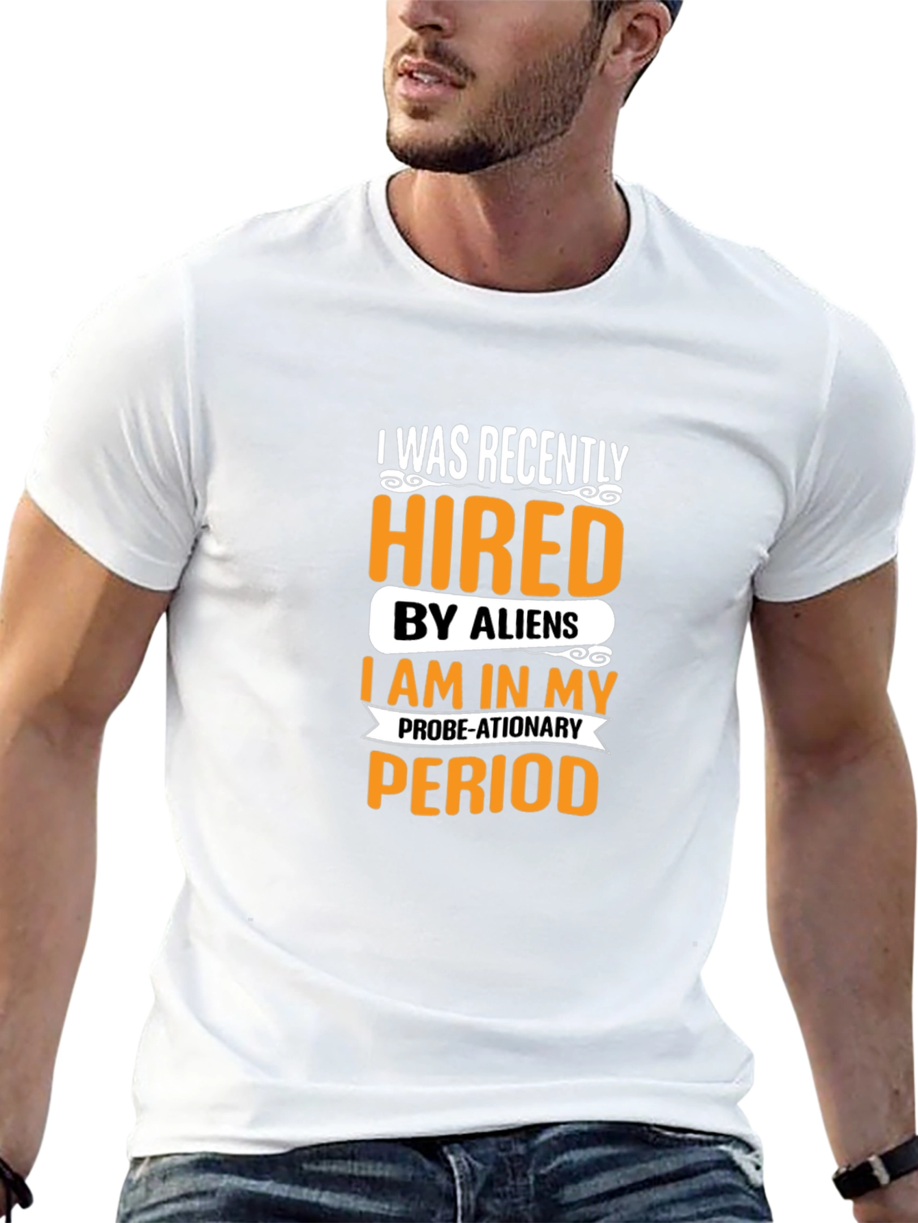Hired by Aliens Graphic Tee - Black Cotton T-Shirt