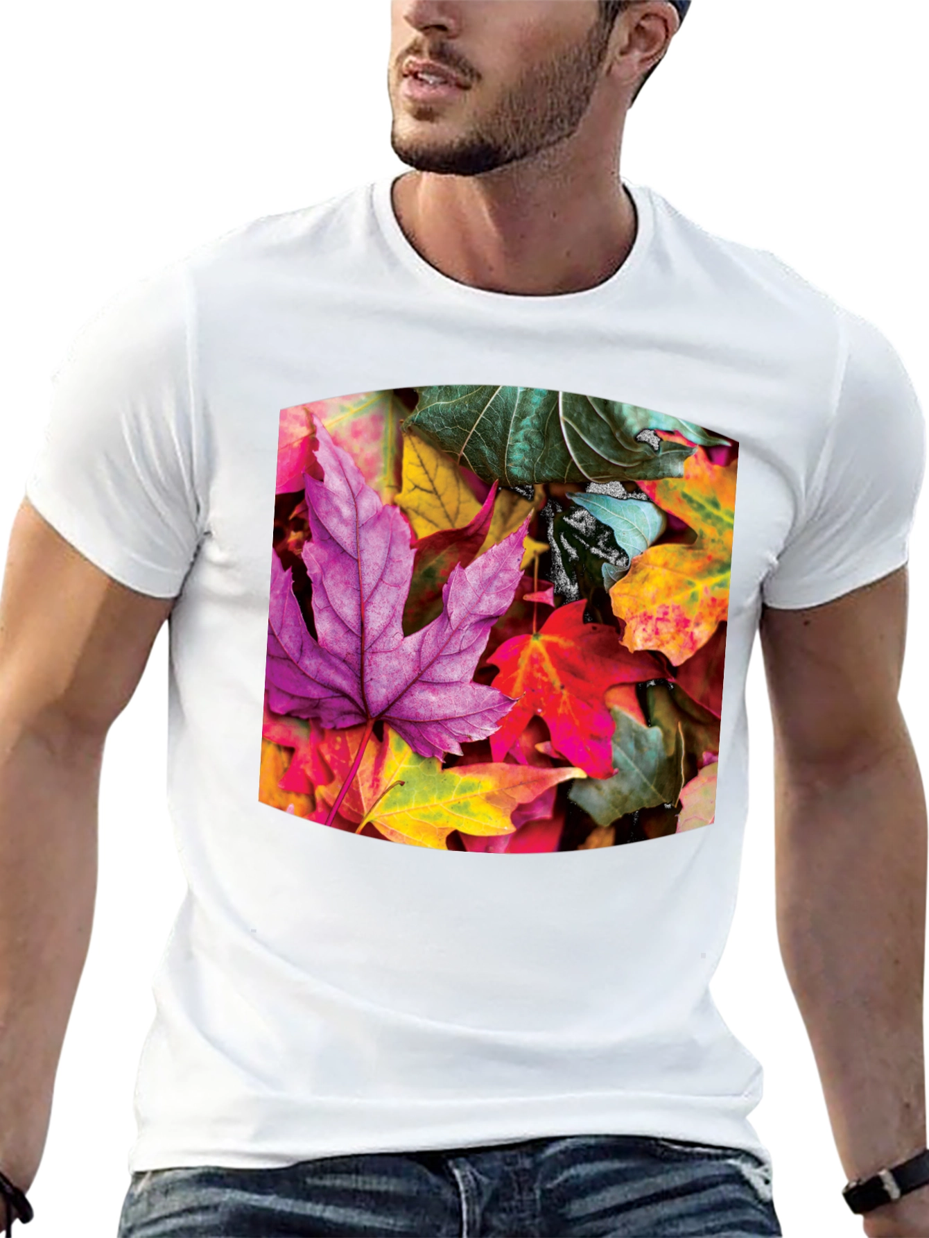 Autumn Leaves Graphic Tee - Stylish Casual Wear