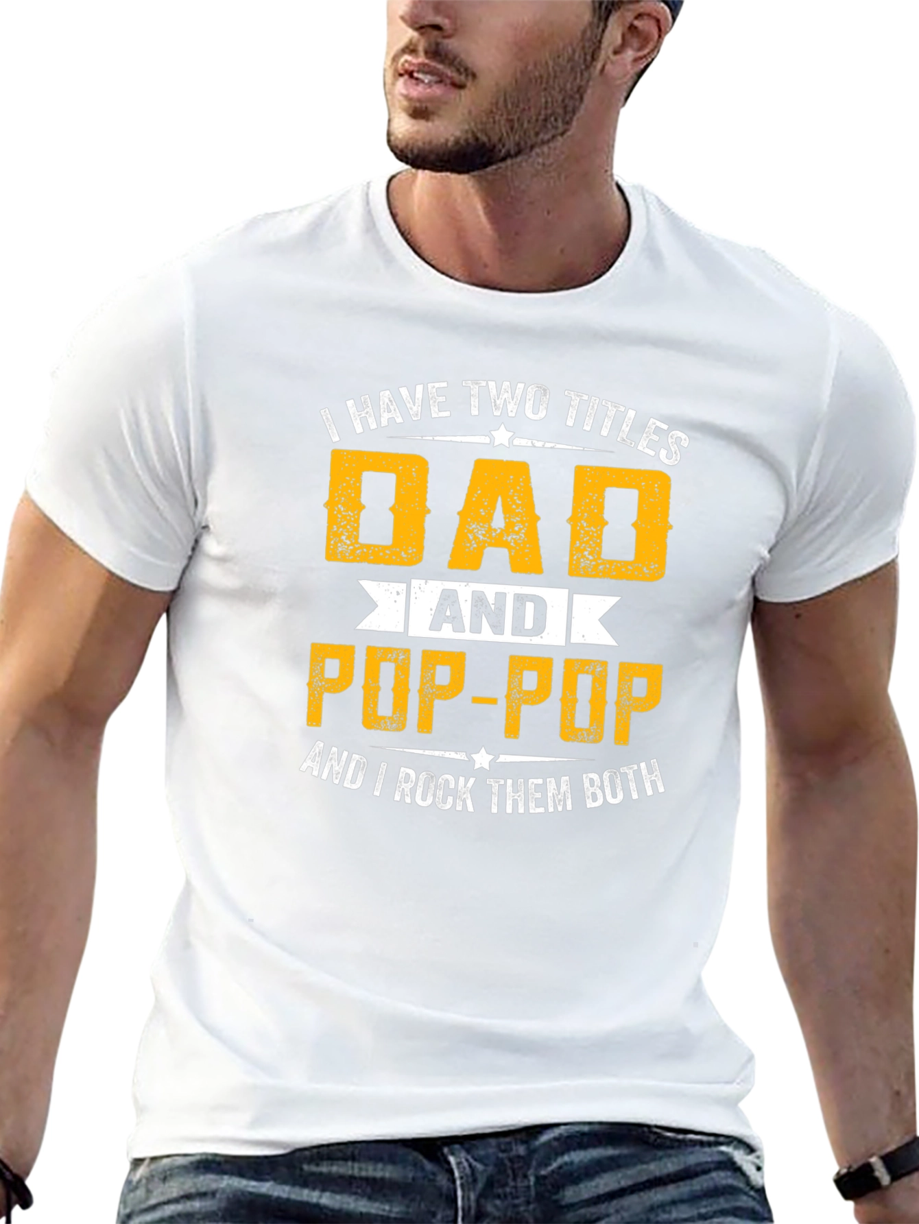 Dad & Pop-Pop T-Shirt - I Rock Them Both