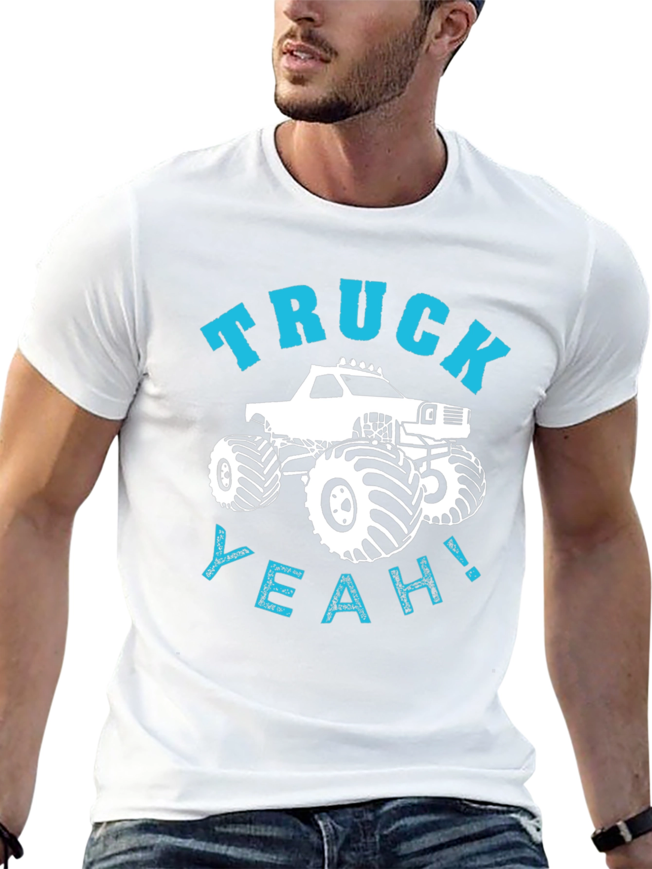 Truck Yeah! Graphic Tee - Black Cotton T-Shirt