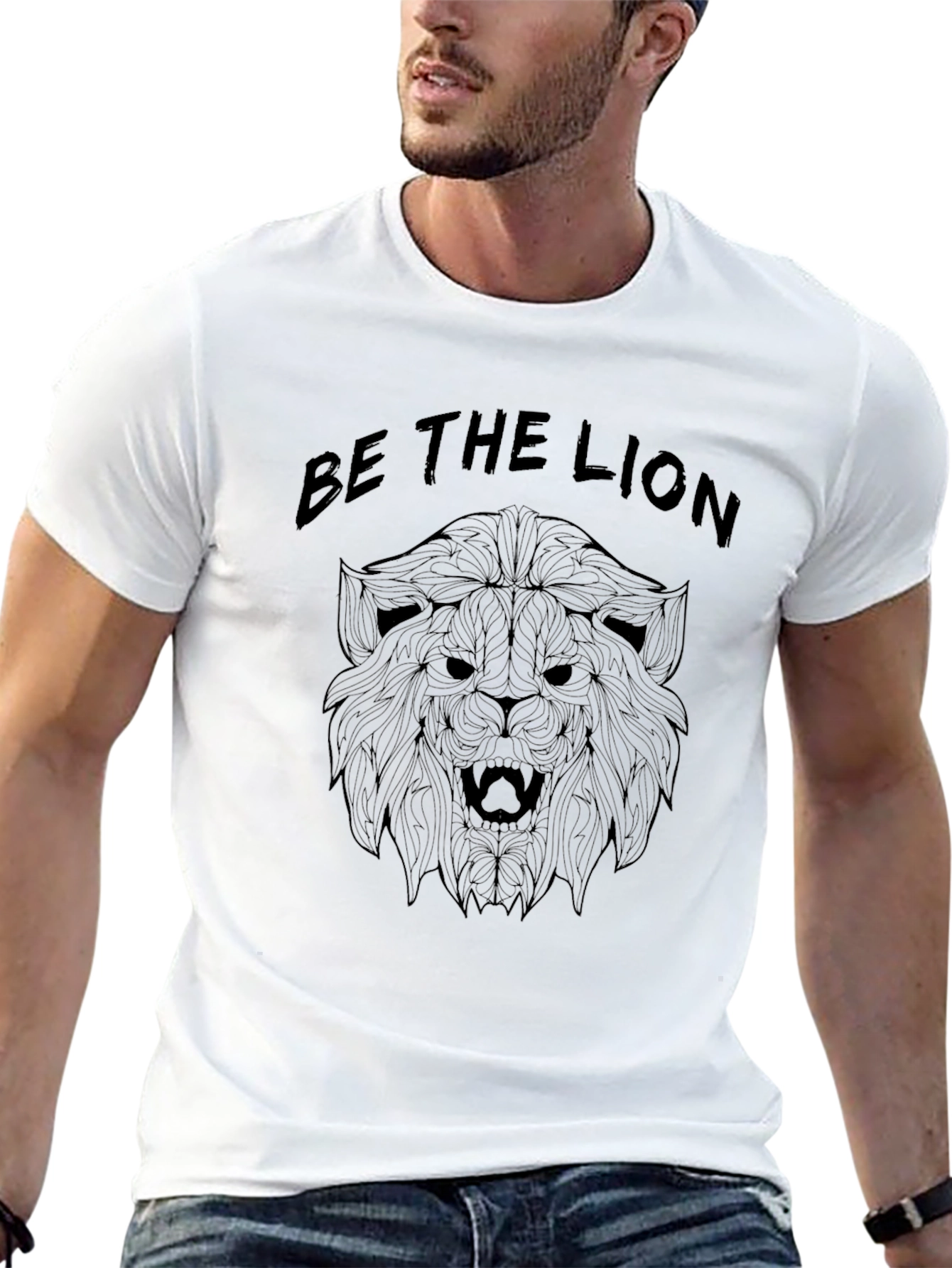 Be The Lion Graphic T-Shirt - Black