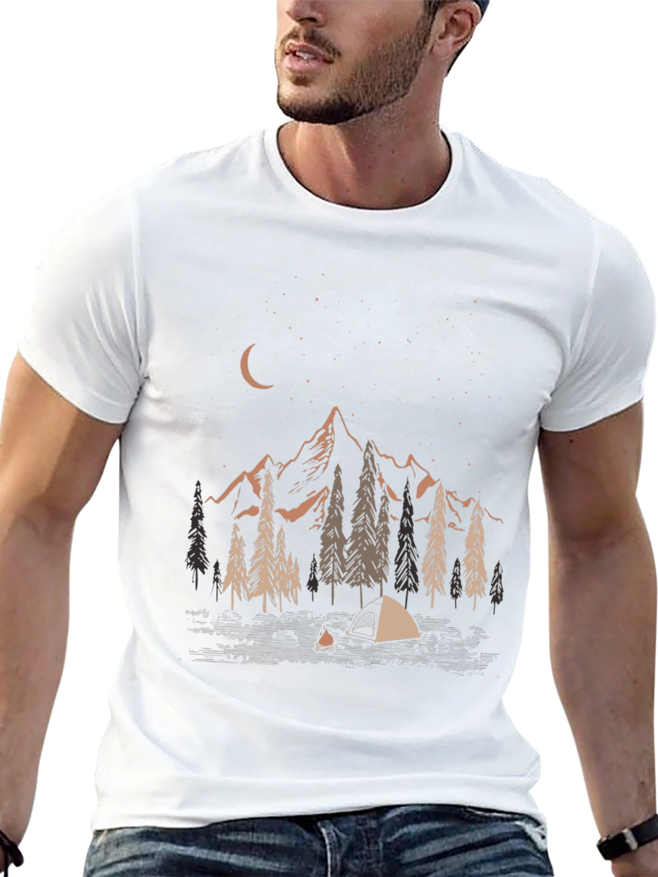 Night Camping Graphic Tee - Adventure Ready