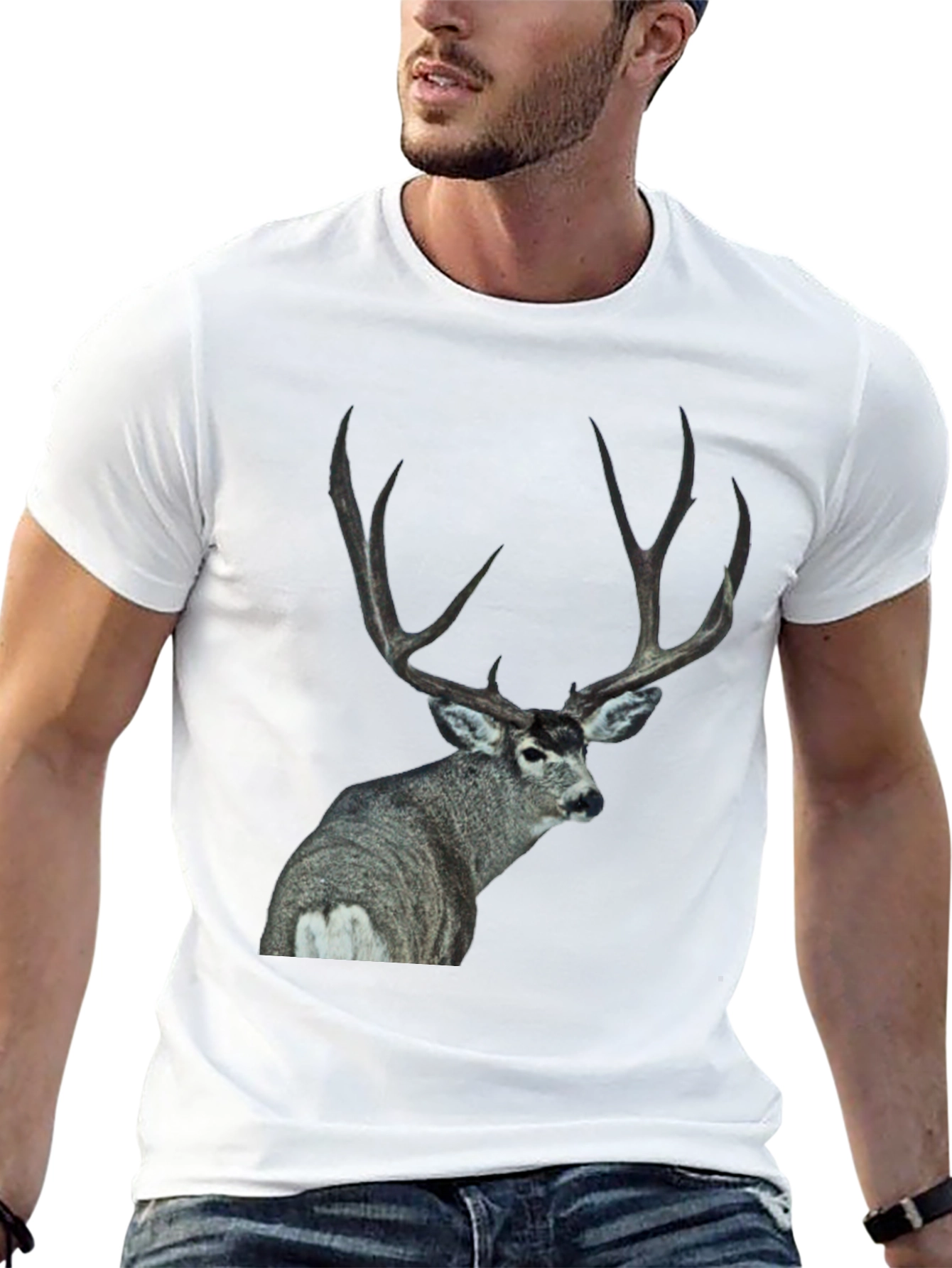 Deer Graphic T-Shirt - Buck Design