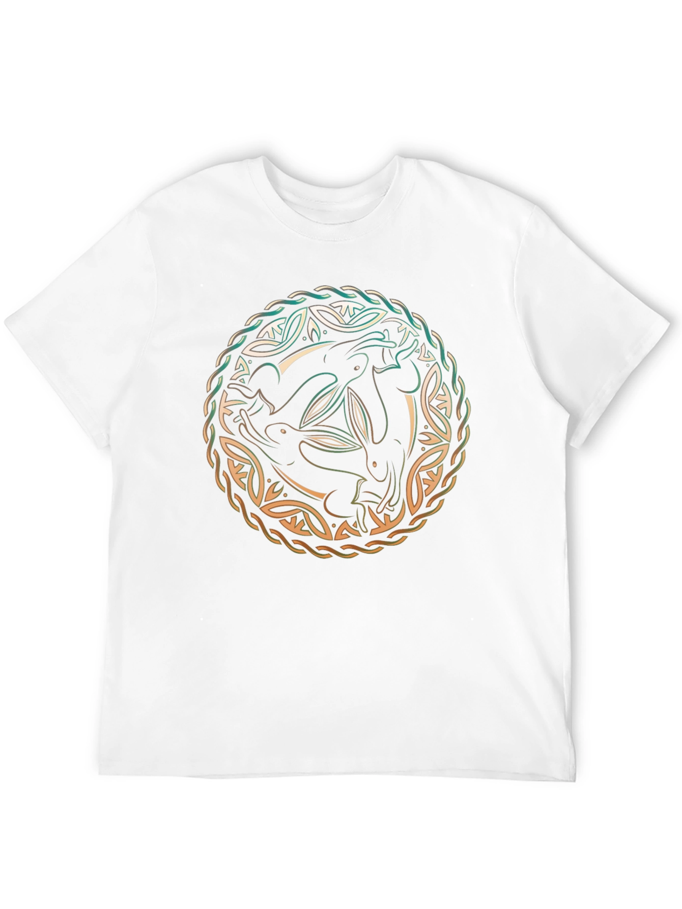 Celtic Hare T-Shirt - Three Rabbits Design