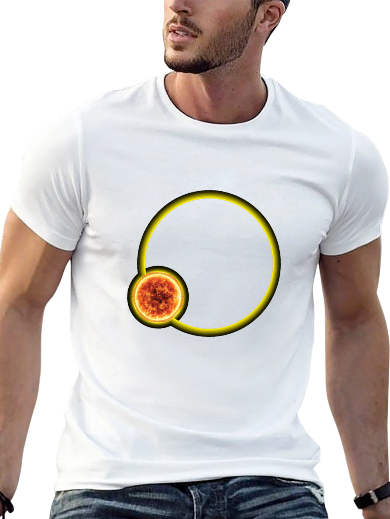 Solar Eclipse Graphic T-Shirt - Black