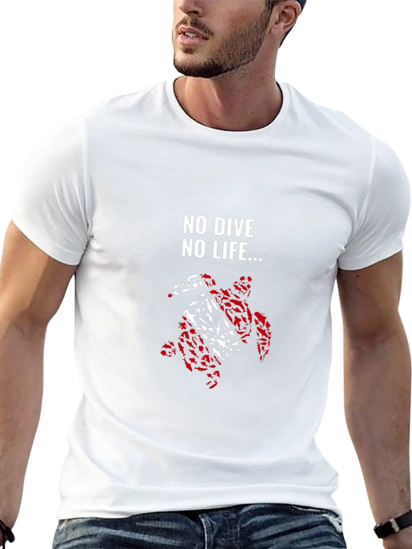 No Dive No Life Turtle Graphic Tee
