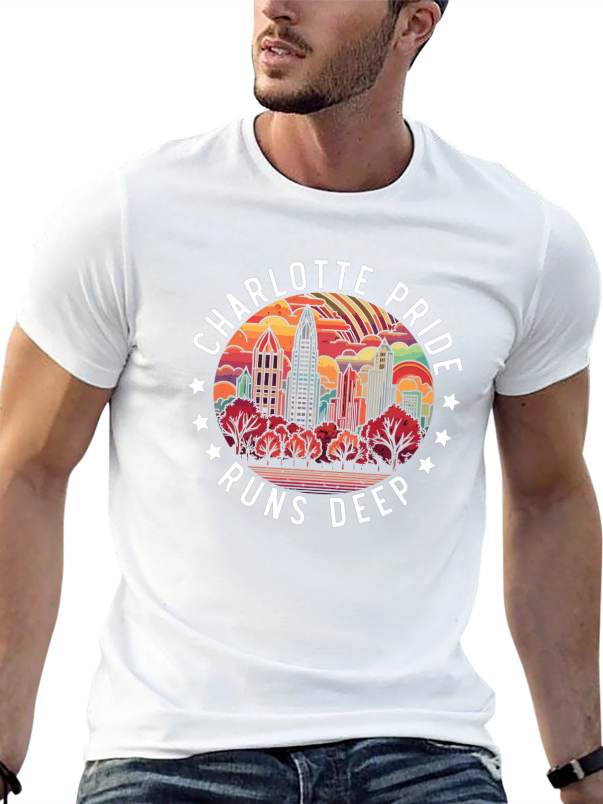Charlotte Pride Runs Deep Graphic T-Shirt