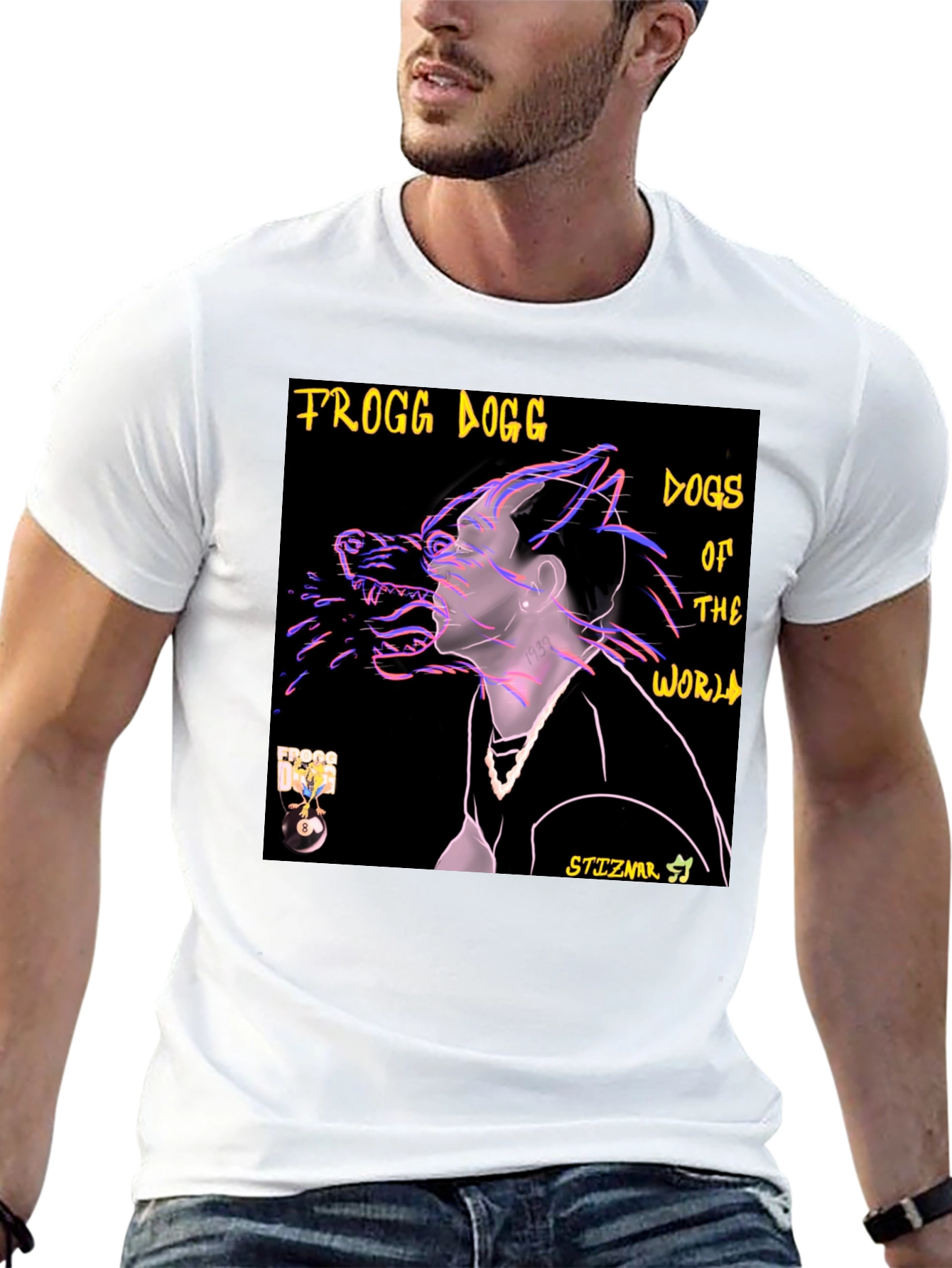 Frogg Dogg Dogs of the World Black T-Shirt