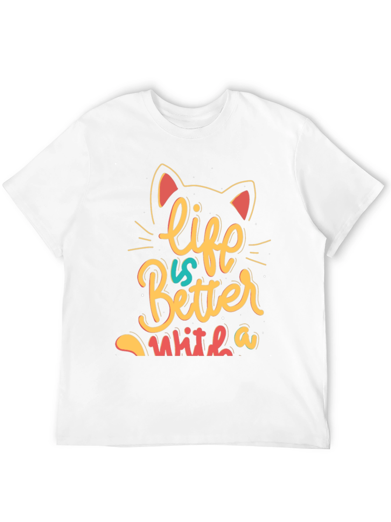 Life is Better With a Cat T-Shirt - Black
