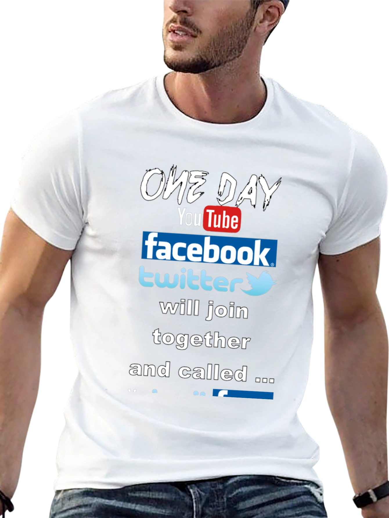 Funny Social Media T-Shirt - One Day