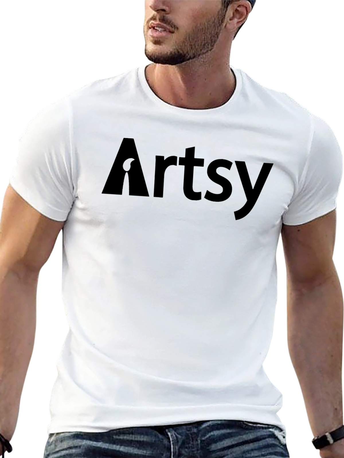 Artsy Black T-Shirt - Stylish Graphic Tee