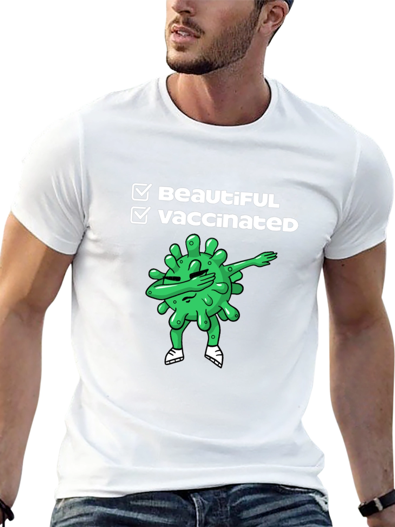 Beautiful & Vaccinated Black T-Shirt