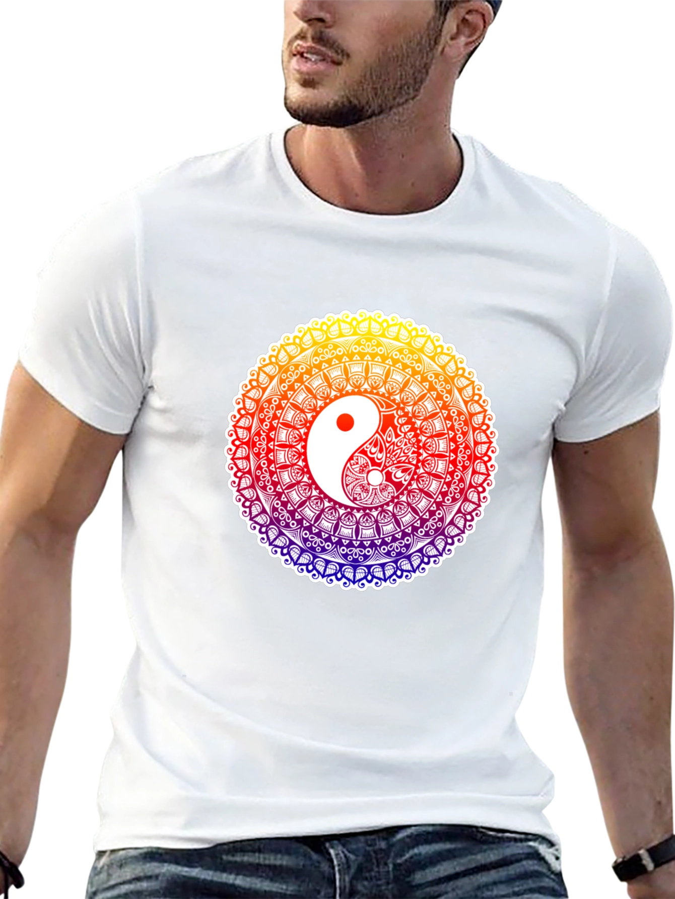 Yin Yang Mandala T-Shirt - Harmony & Balance
