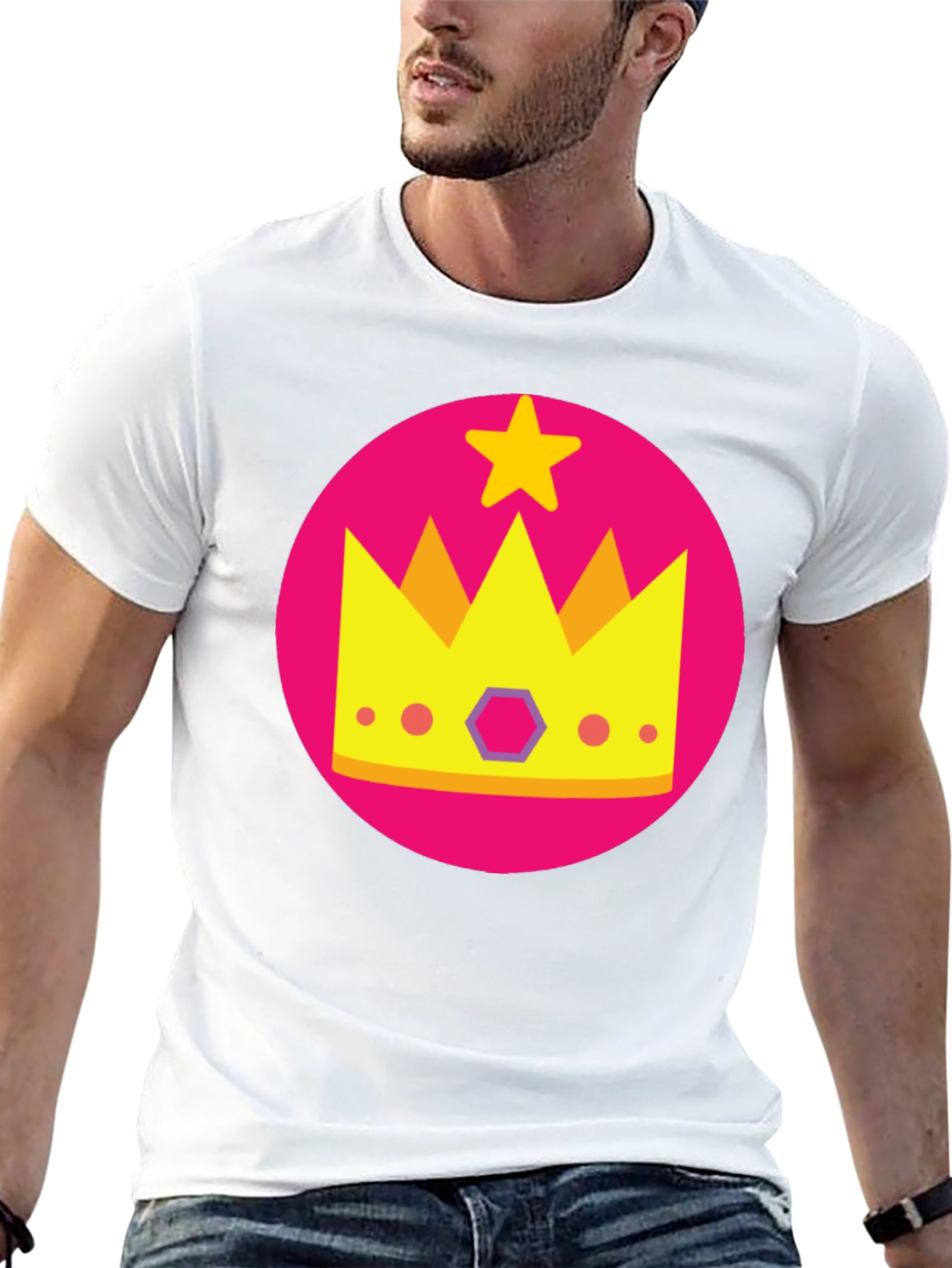 Crown Star Graphic Black T-Shirt