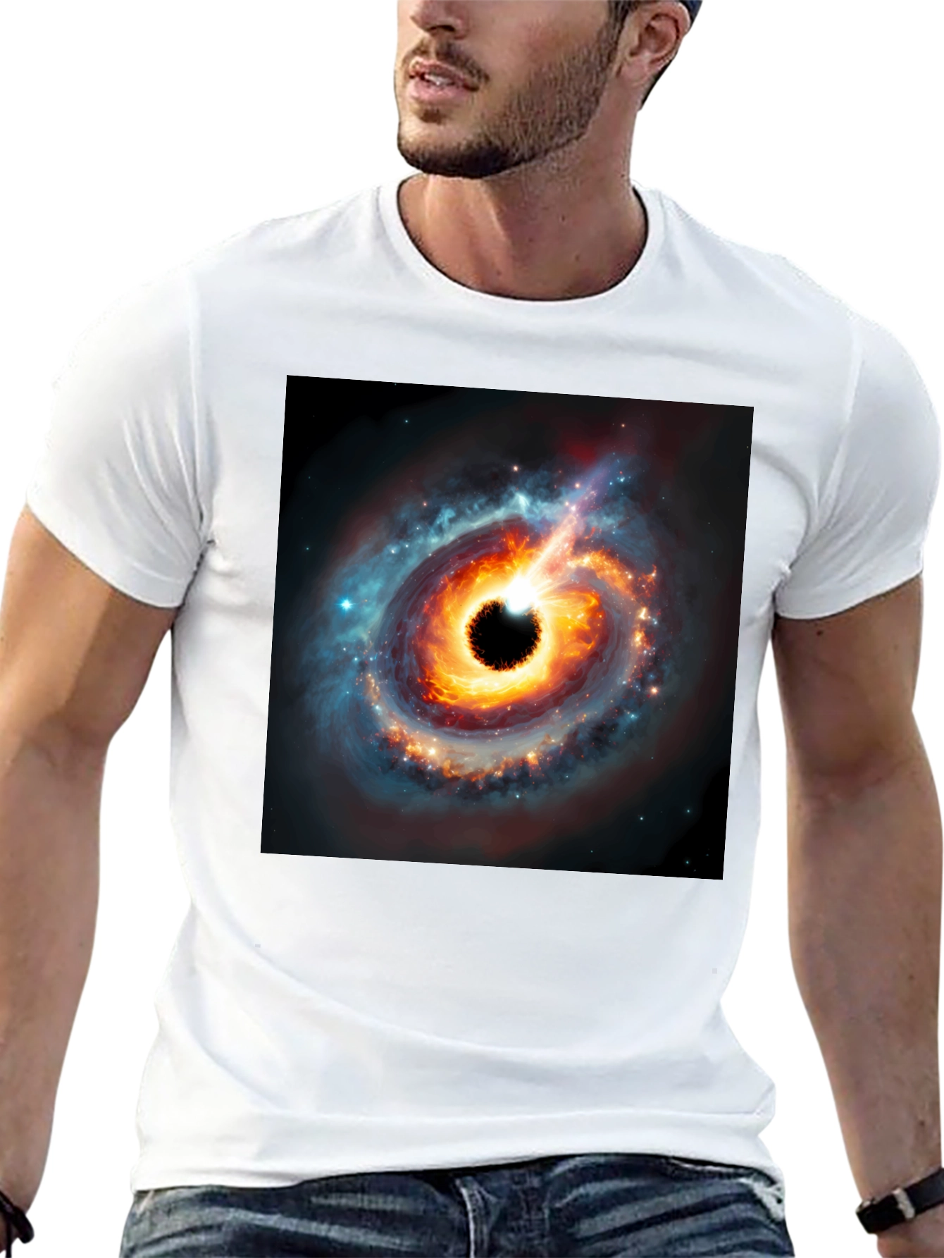 Black Hole Graphic Tee - Cosmic Style