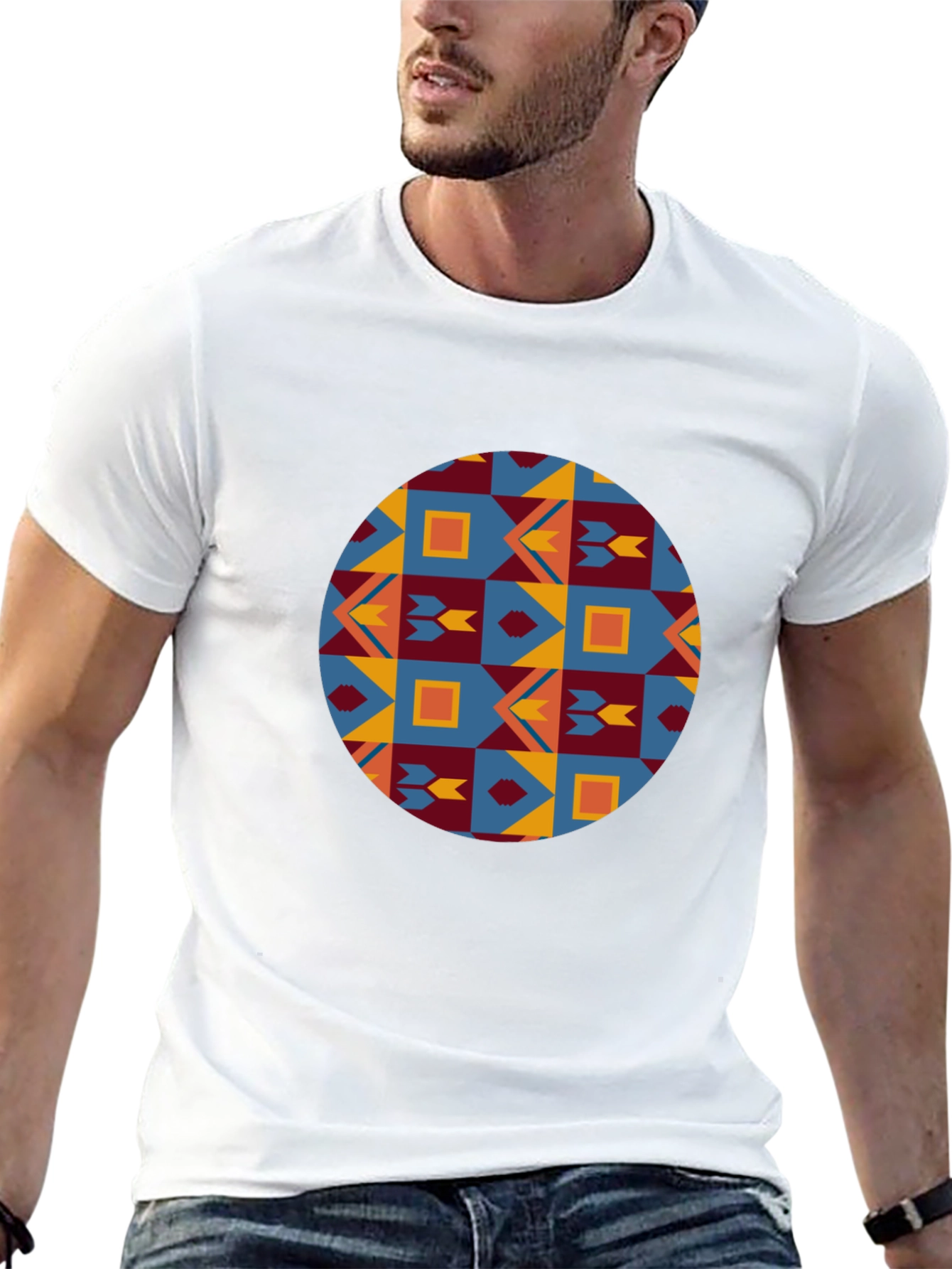 Geometric Circle Pattern Tee