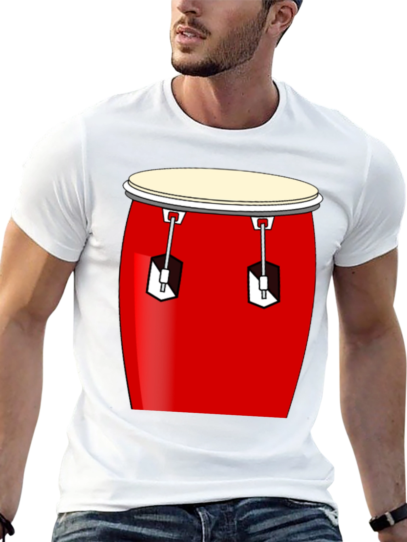 Conga Drum Graphic Tee - Black