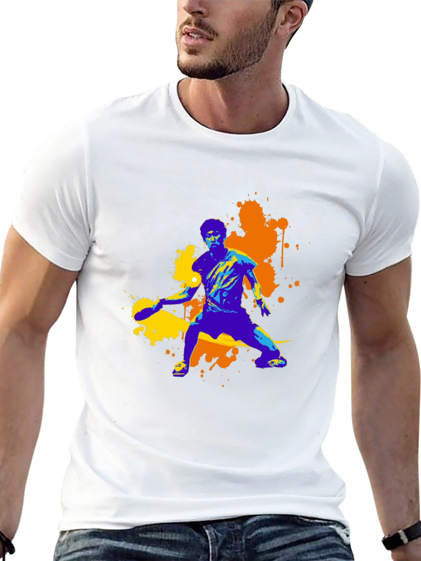 Vibrant Table Tennis Graphic Tee