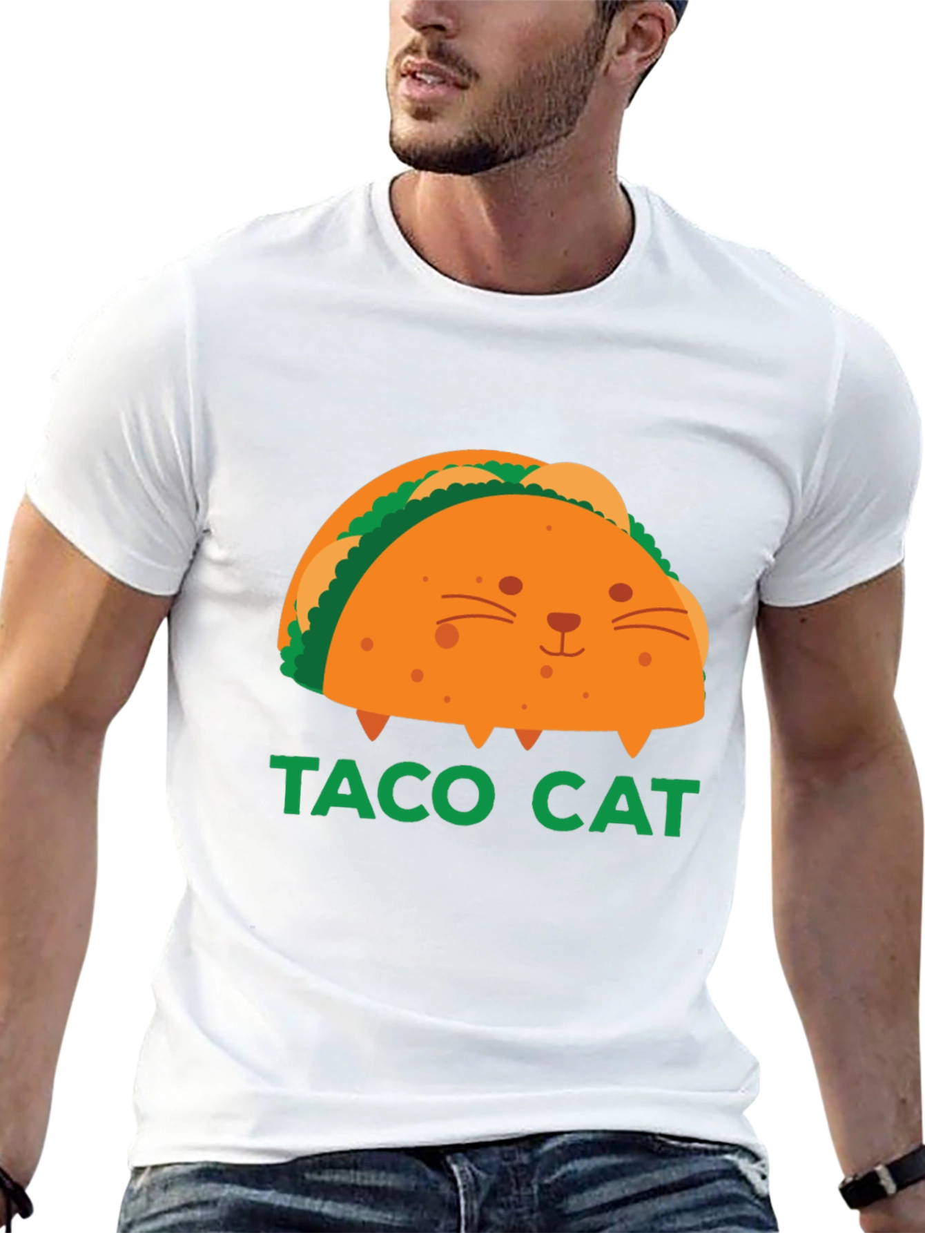 Taco Cat Graphic T-Shirt - Funny Foodie Tee