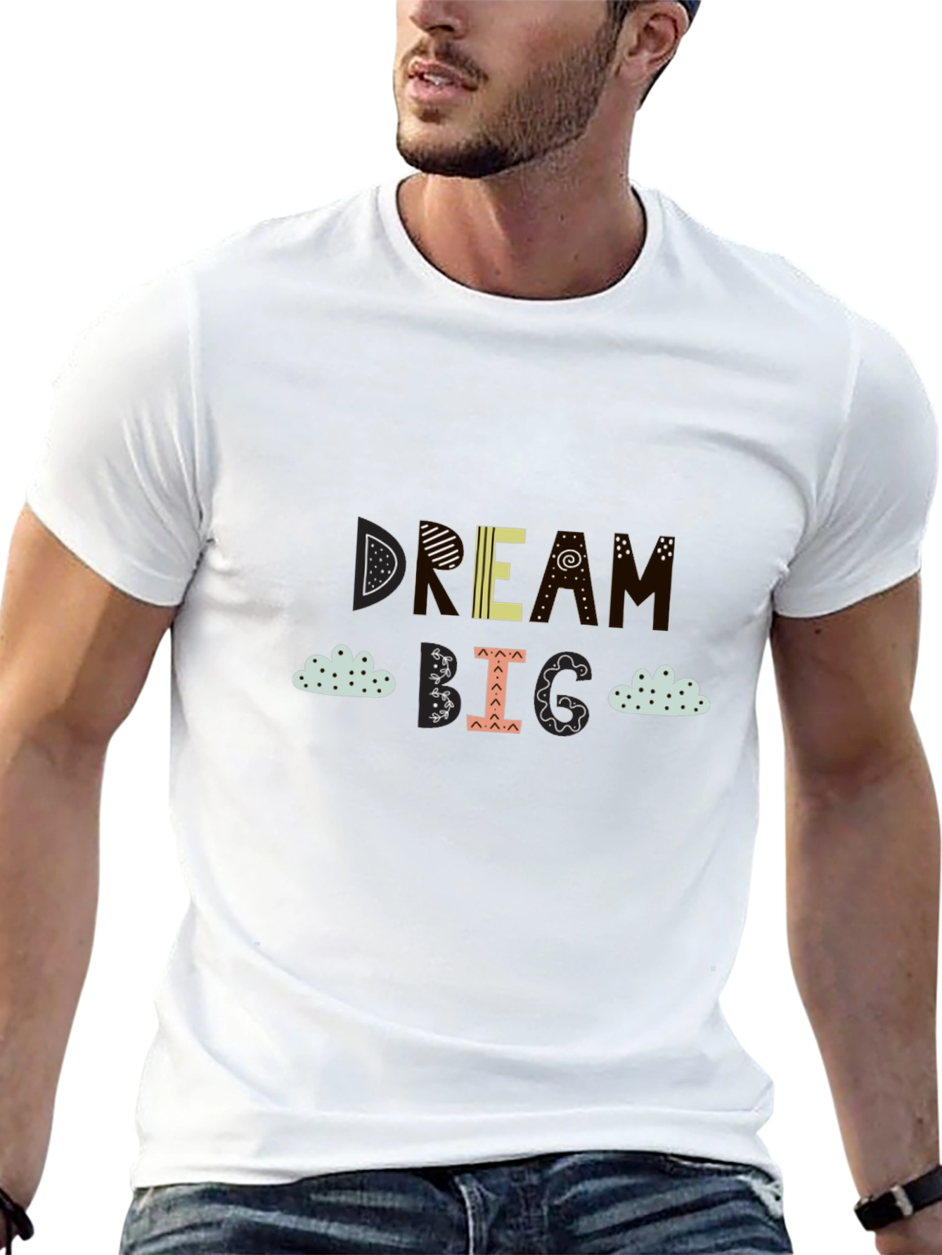 Dream Big Graphic Tee - Stylish Unisex Black T-Shirt