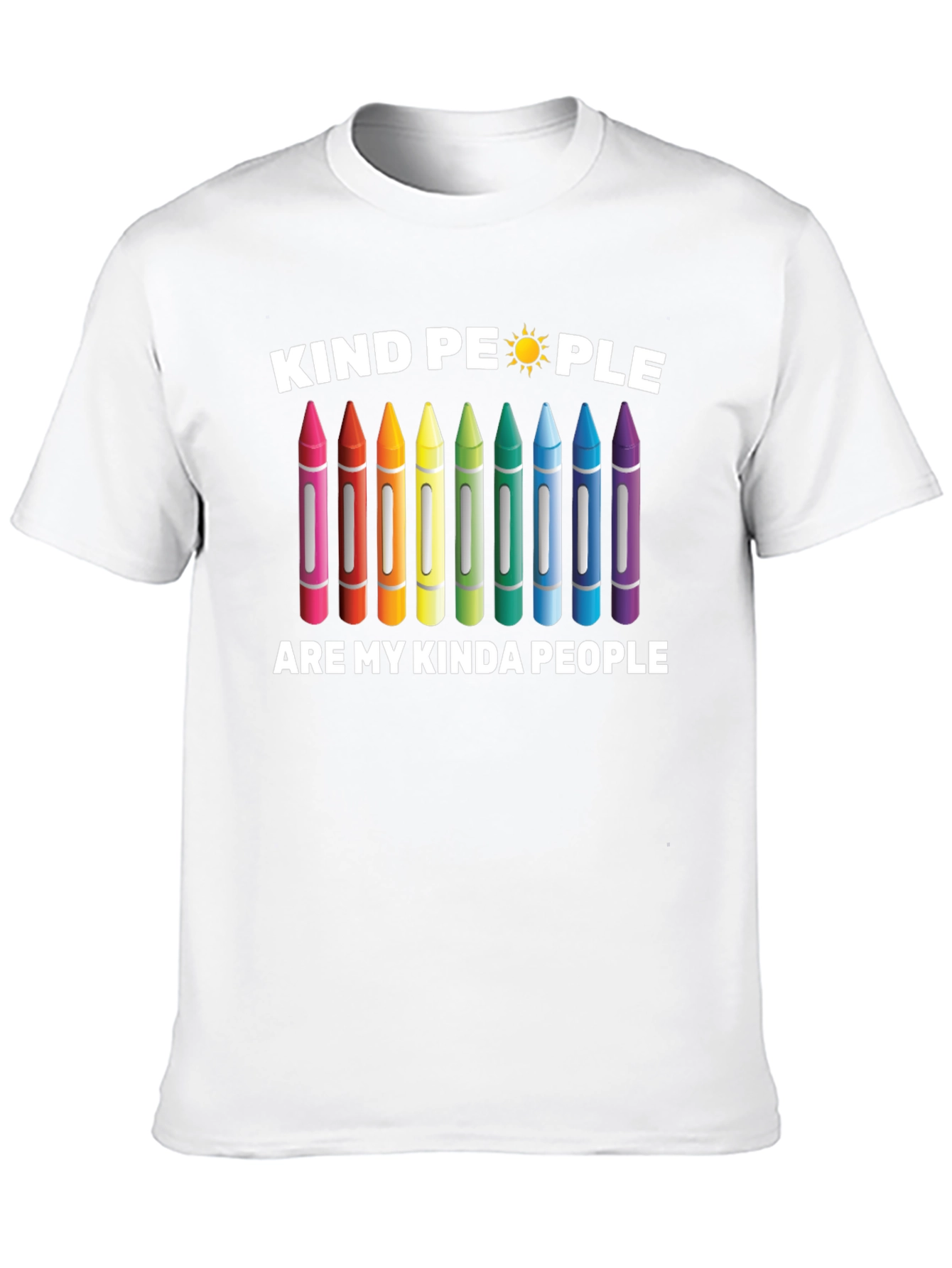 Kind People Crayon Graphic T-Shirt
