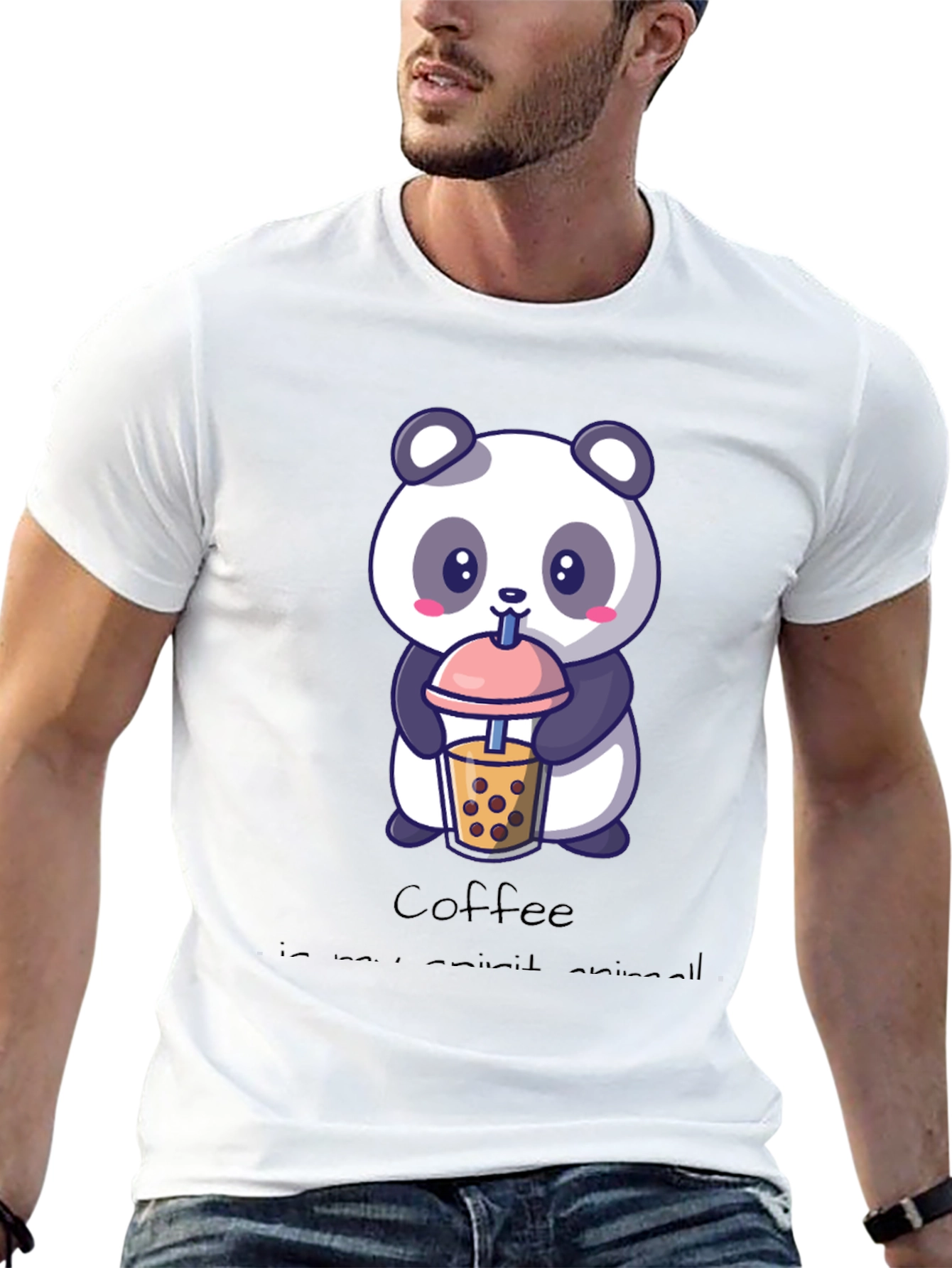 Cute Panda Coffee Lover T-Shirt
