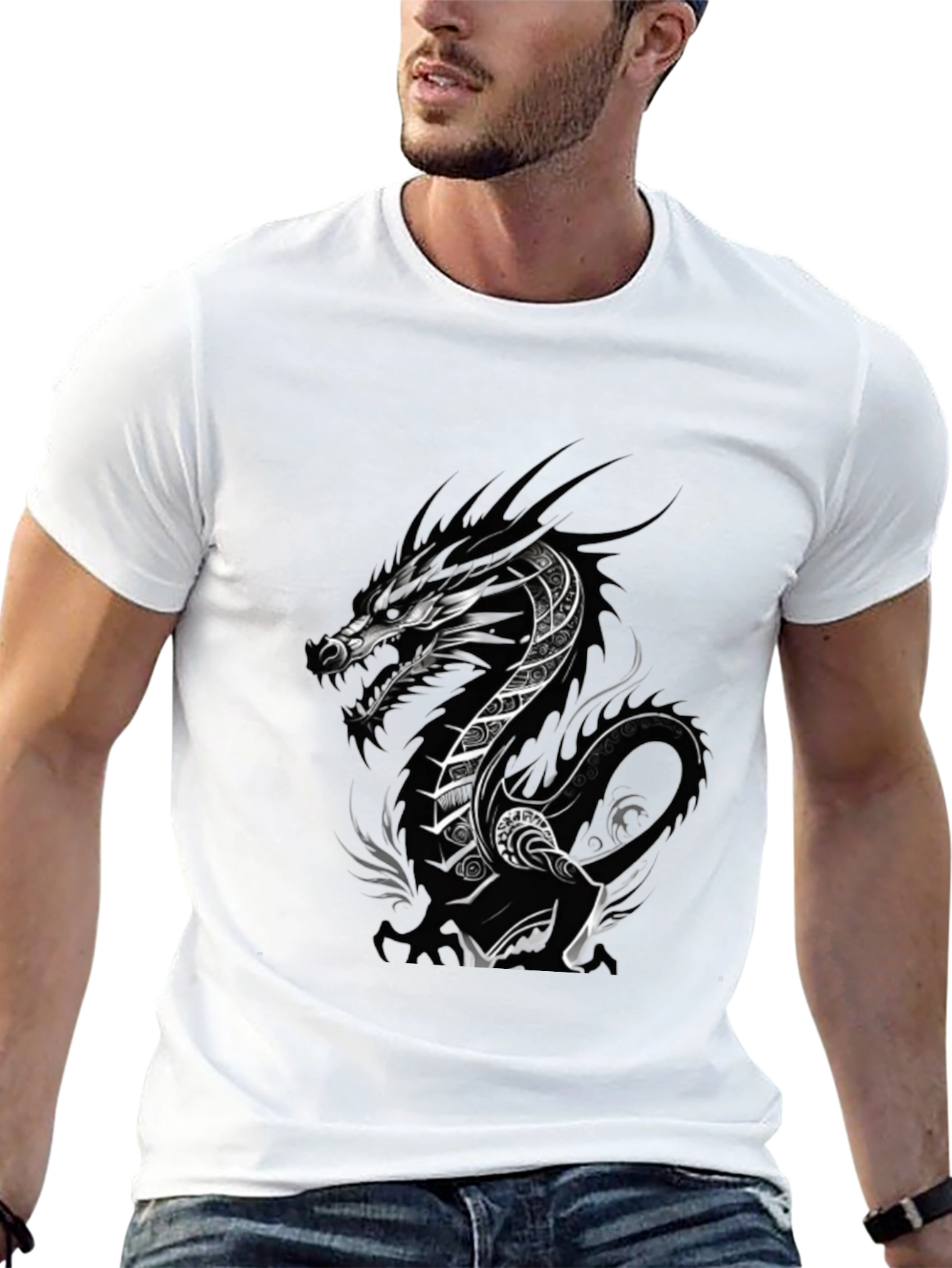 Dragon Graphic T-Shirt - Black