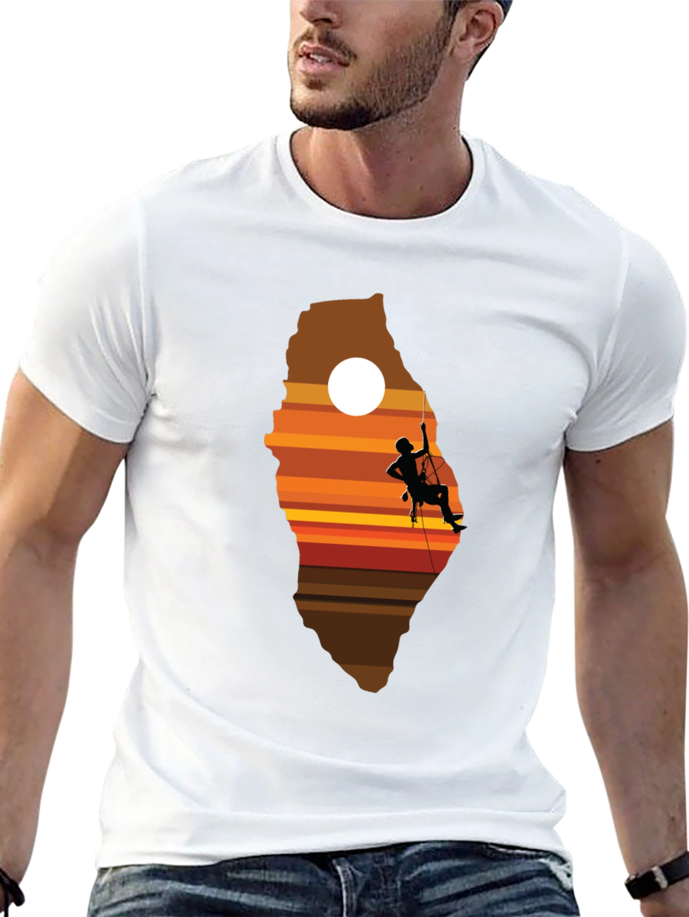 Climbing Sunset Graphic T-Shirt - Adventure Ready