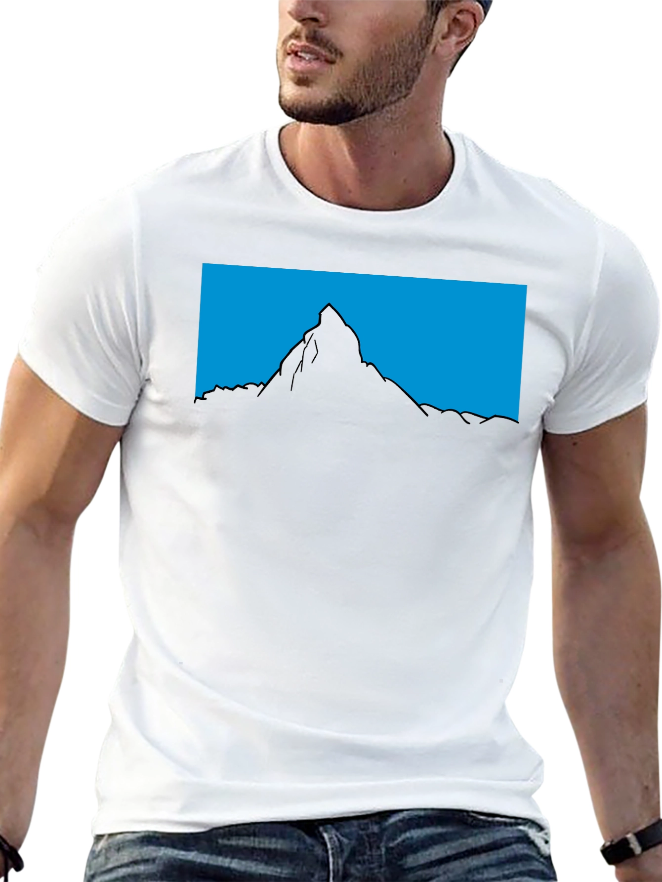 Mountain Silhouette Graphic Tee - Mens Black T-Shirt