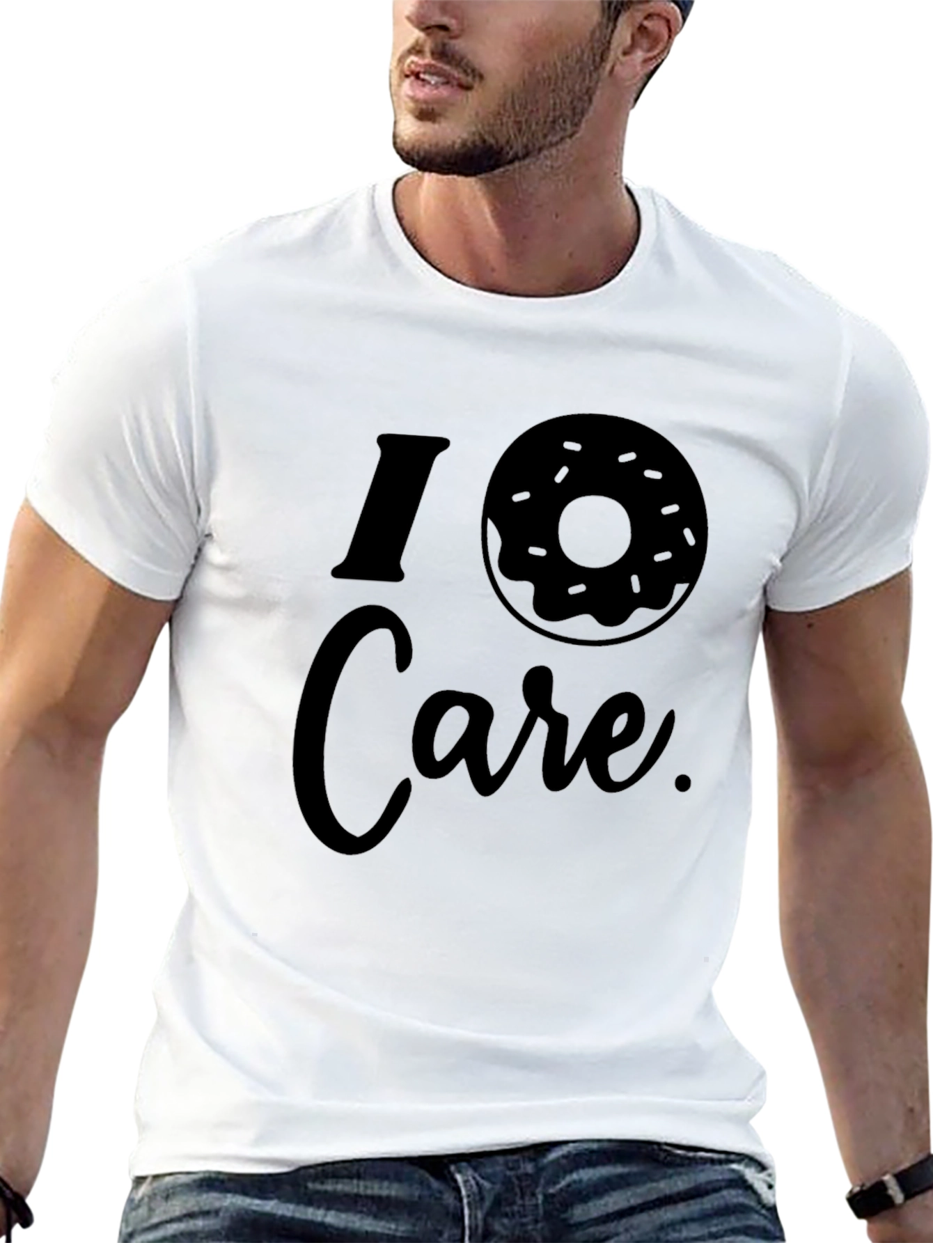I Donut Care Black Graphic Tee