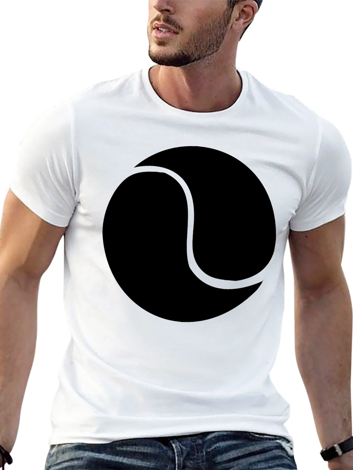 Tennis Ball Graphic T-Shirt - Unisex Black Tee