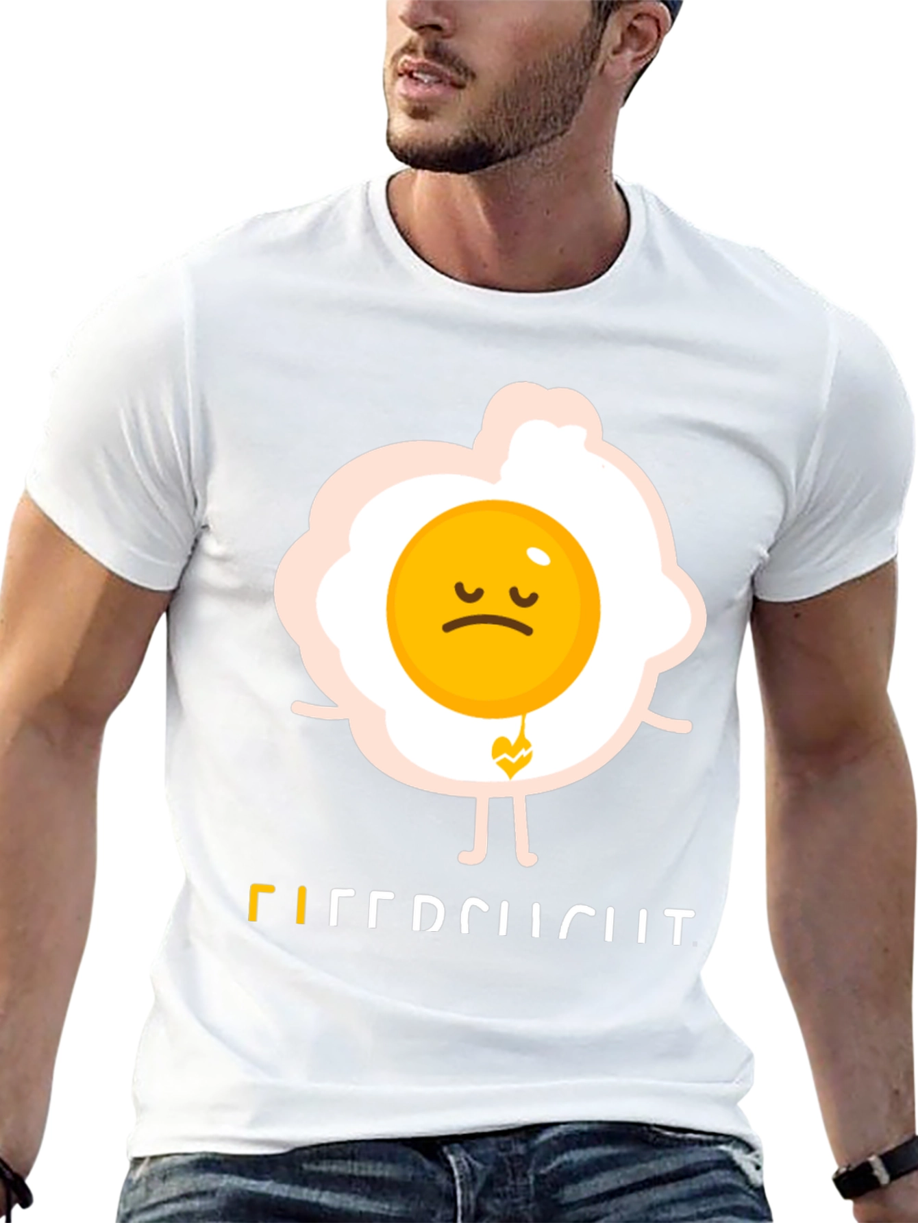 Sad Egg Graphic Tee - Unique Humor T-Shirt