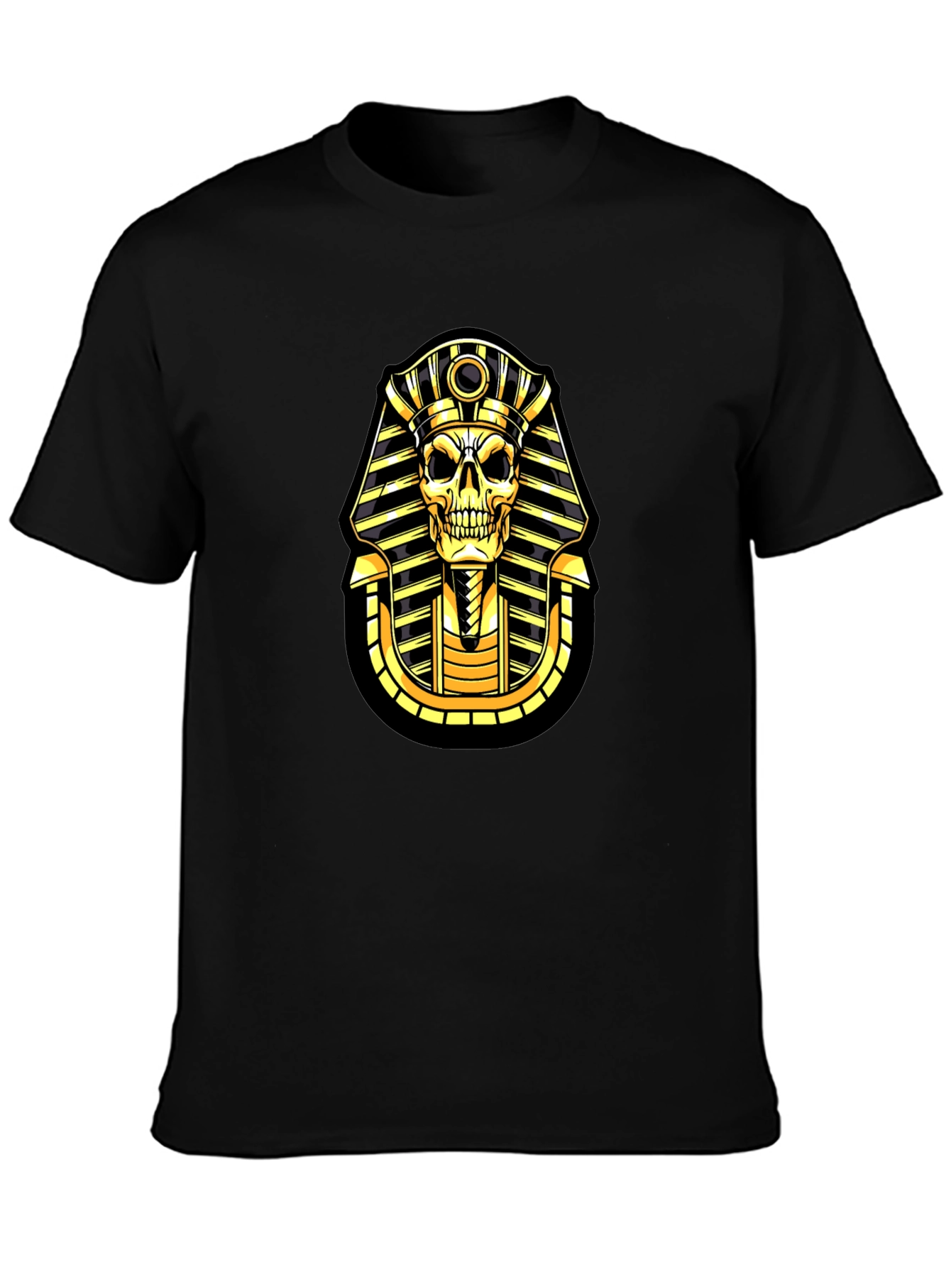 Pharaoh Skull Graphic T-Shirt - Black