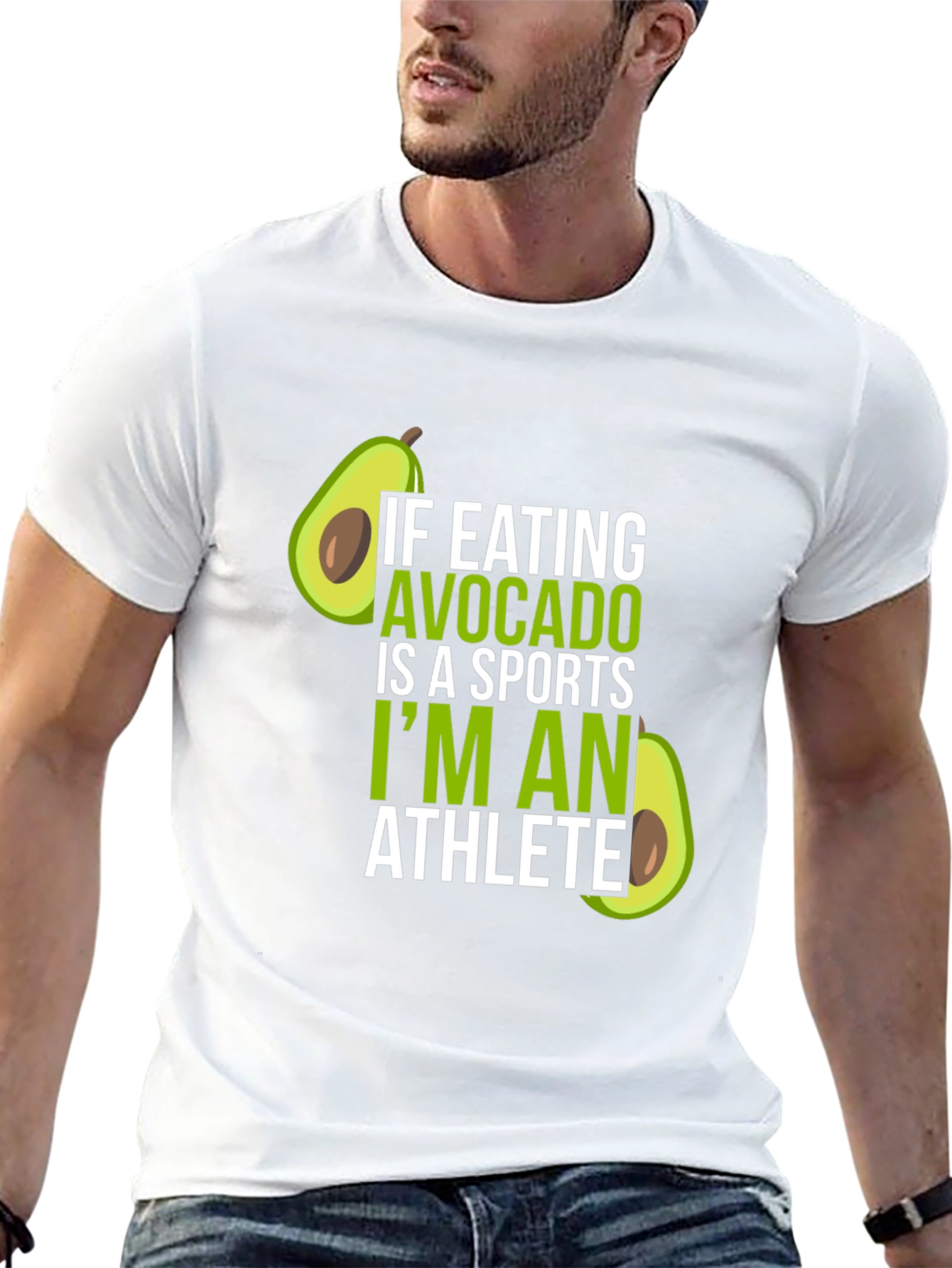 Avocado Athlete T-Shirt - Humorous Foodie Tee
