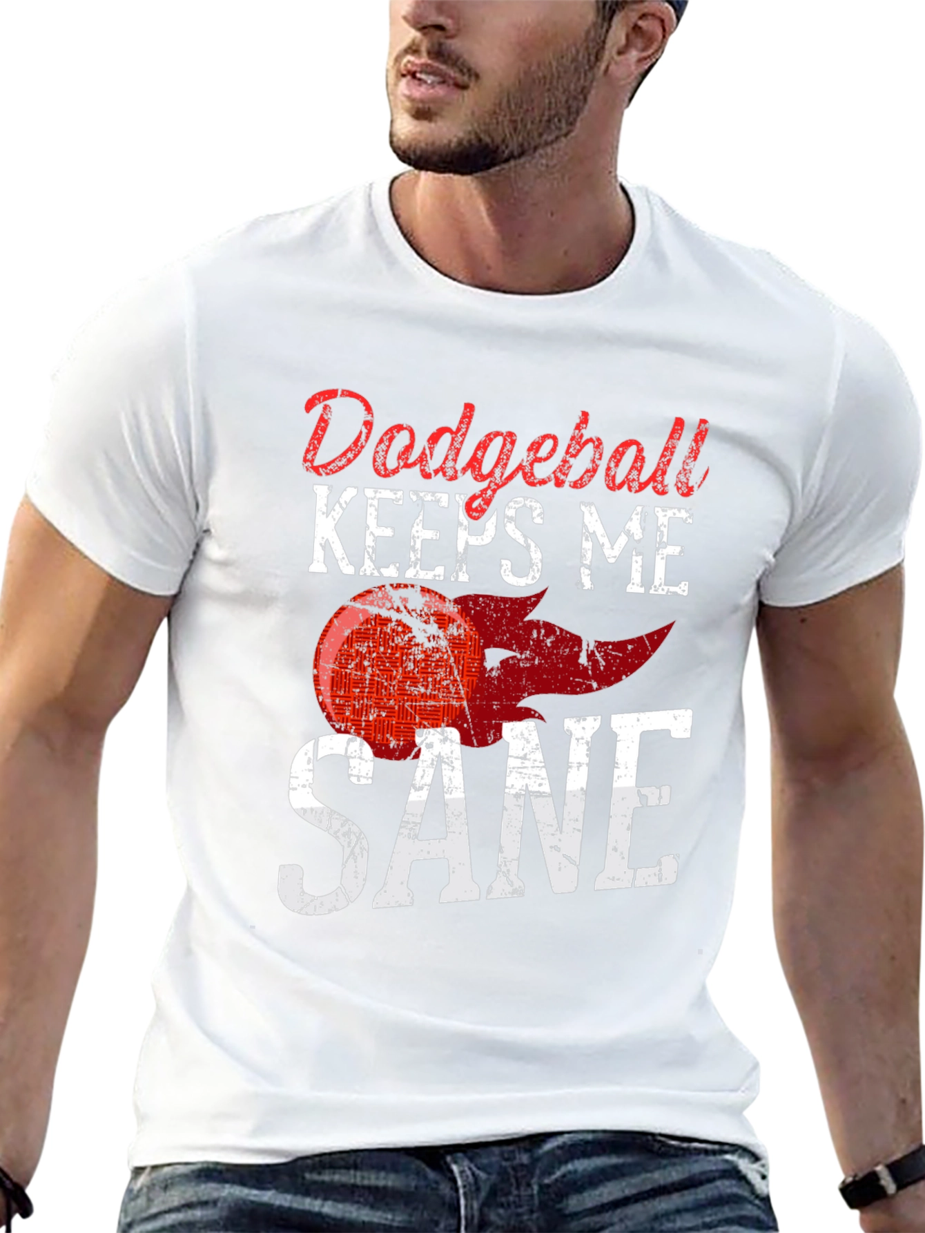 Dodgeball Keeps Me Sane Graphic Tee
