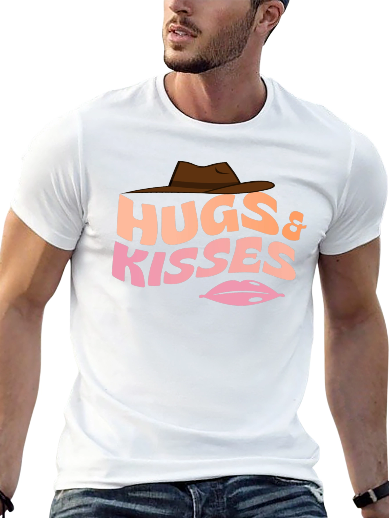 Hugs & Kisses Graphic T-Shirt - Western Style
