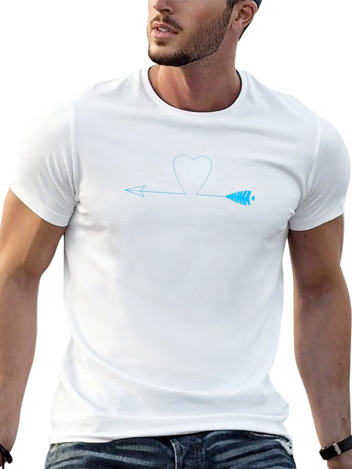 Arrow Heart Graphic Black T-Shirt