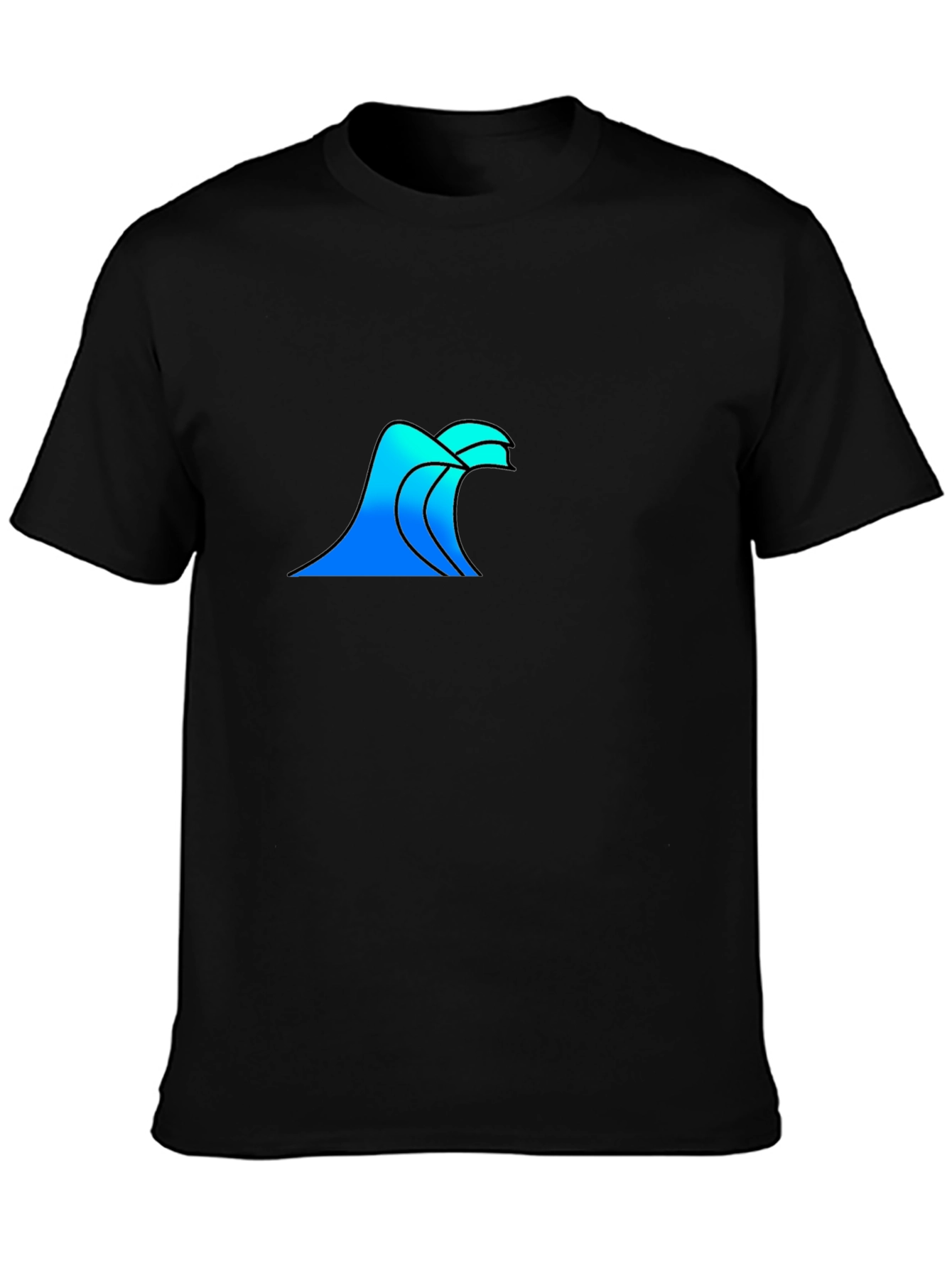Wave Graphic Black T-Shirt