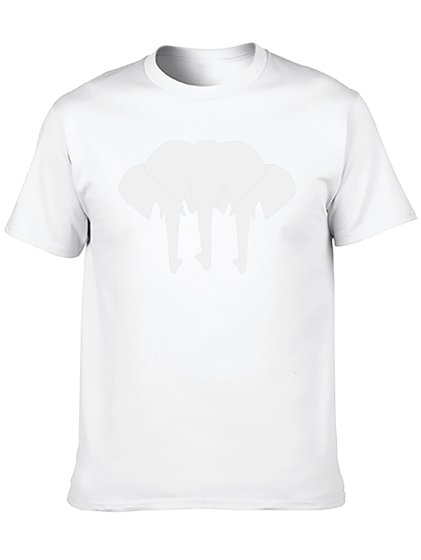 Elephant Silhouette Graphic Tee - Black