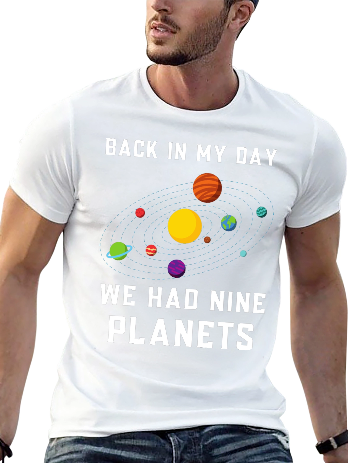 Nine Planets Retro Graphic T-Shirt