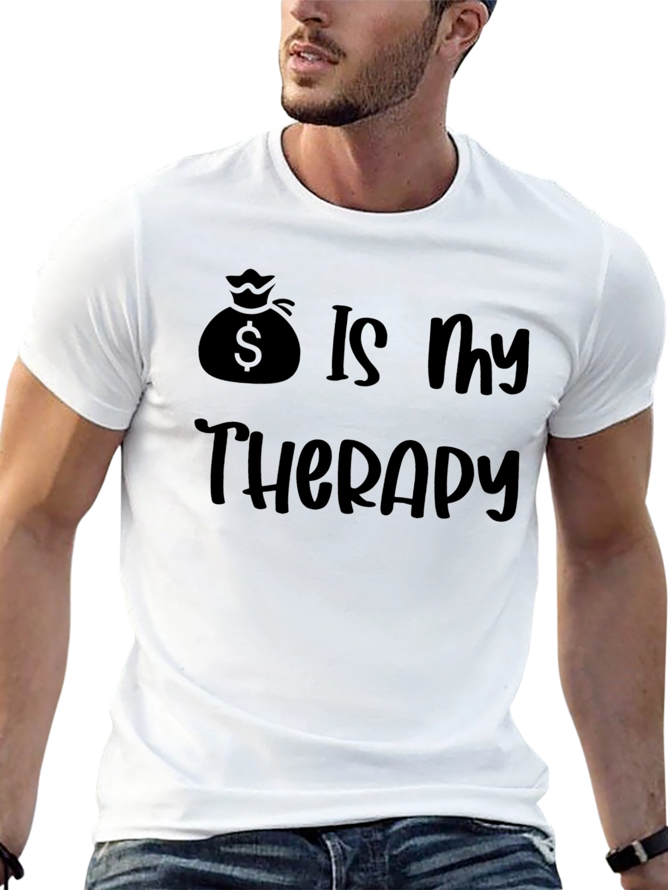 Money Bag Therapy Black T-Shirt