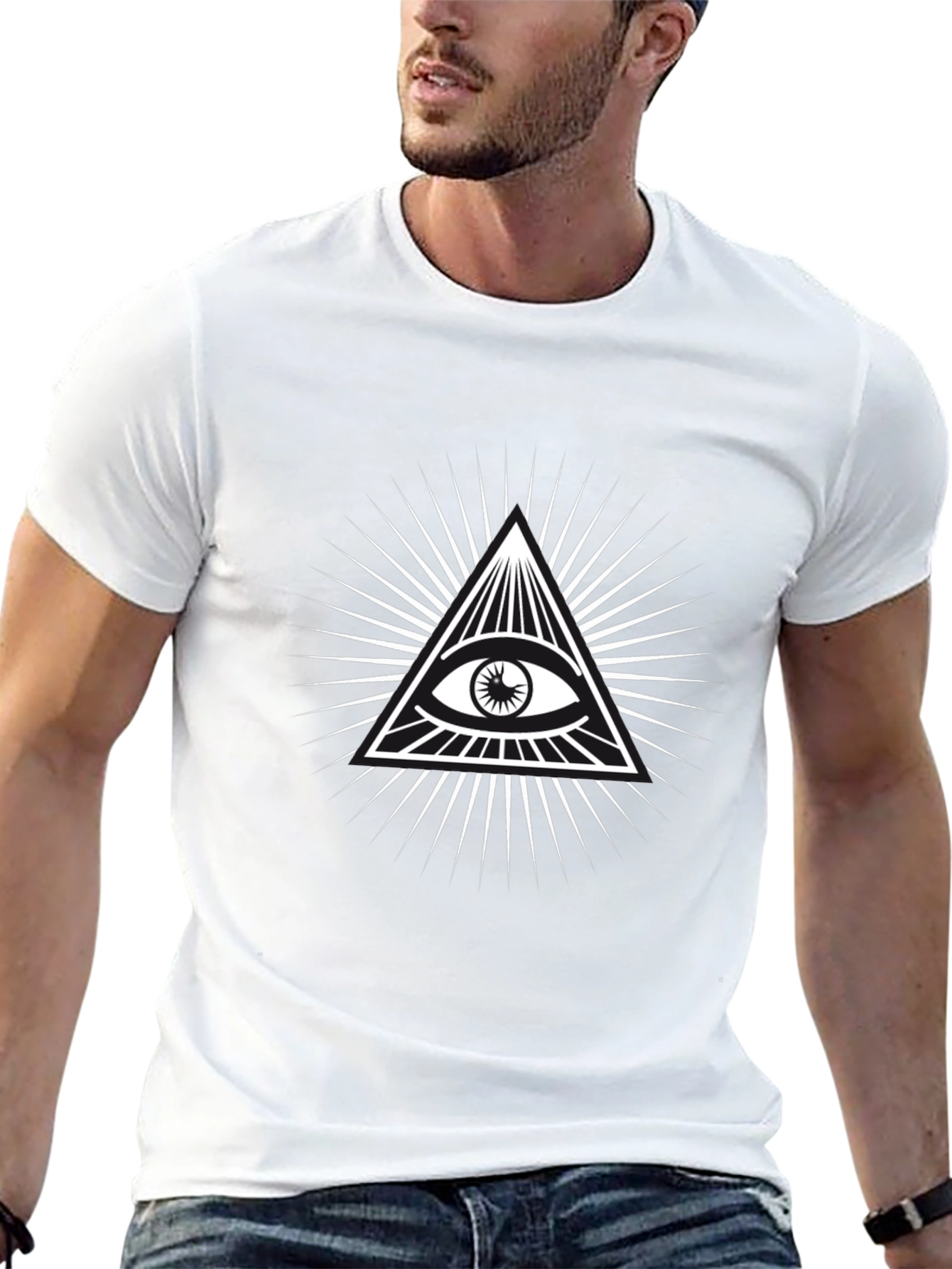 Illuminati Eye Graphic Tee - Black T-Shirt