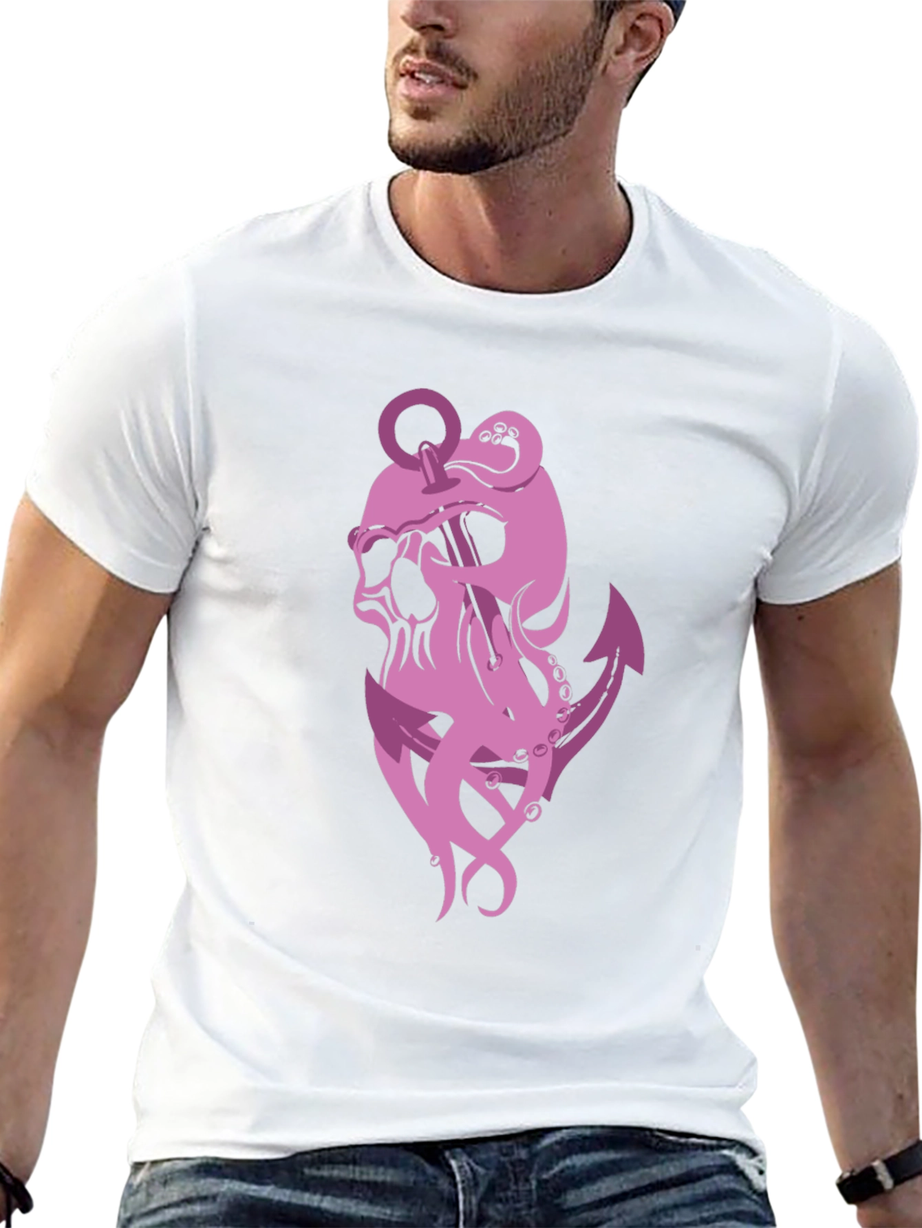 Skull Anchor Kraken Graphic Tee