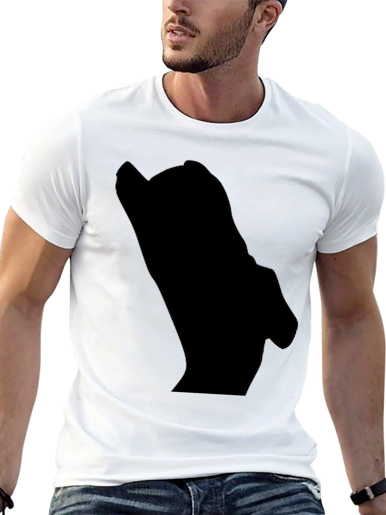 Mens Black Graphic Tee - Mystery Design